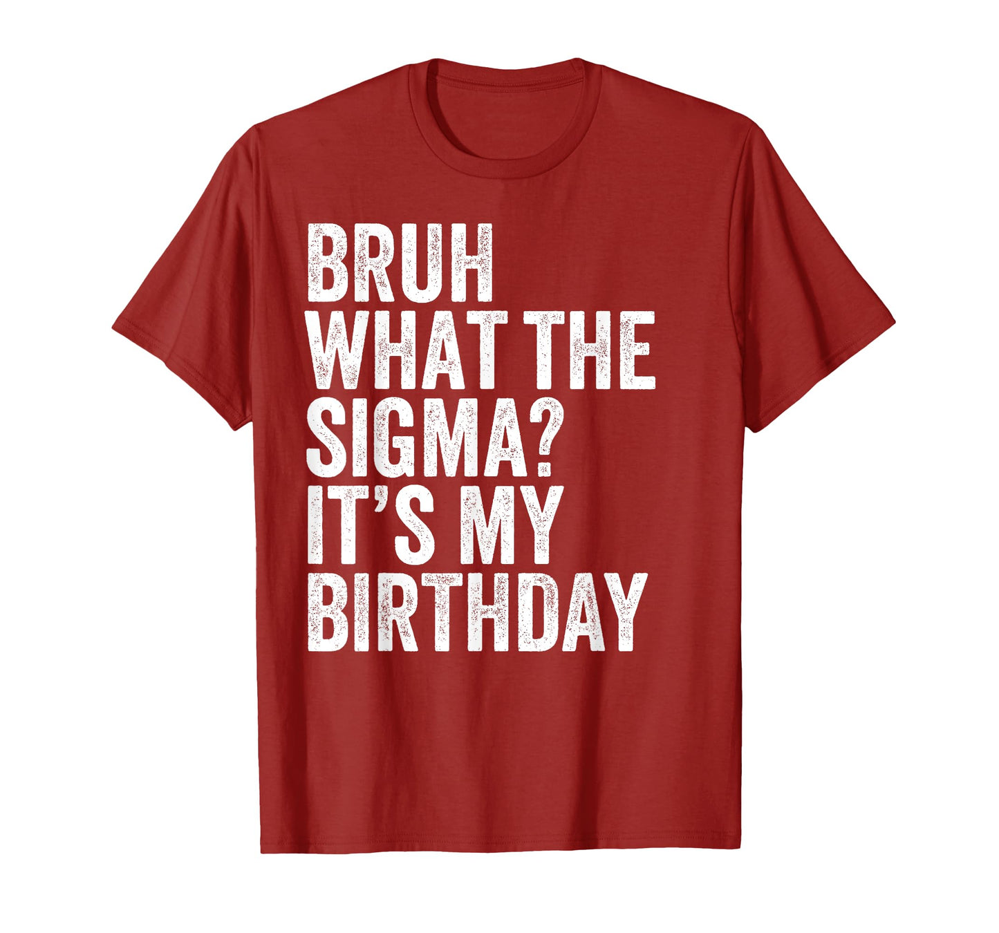 Bruh What The Sigma It's My Birthday Joke Slang Omg Funny T-Shirt