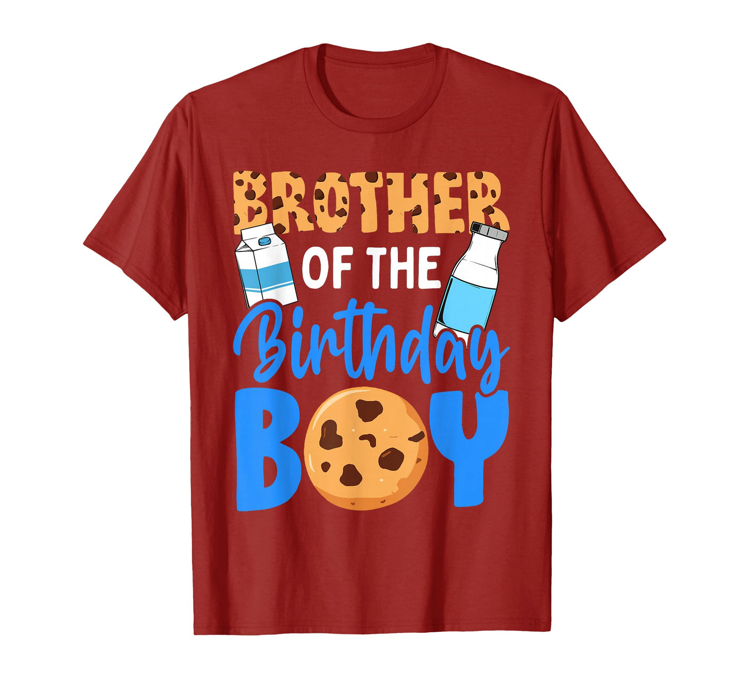 Brother of the birthday boy Milk and Cookies 1st birthday T-Shirt