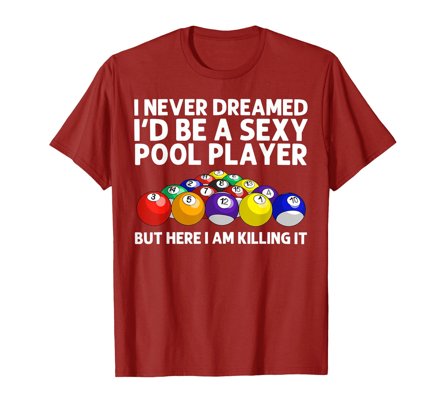 Best Pool Design For Men Women Billiards Lover Pool Player T-Shirt