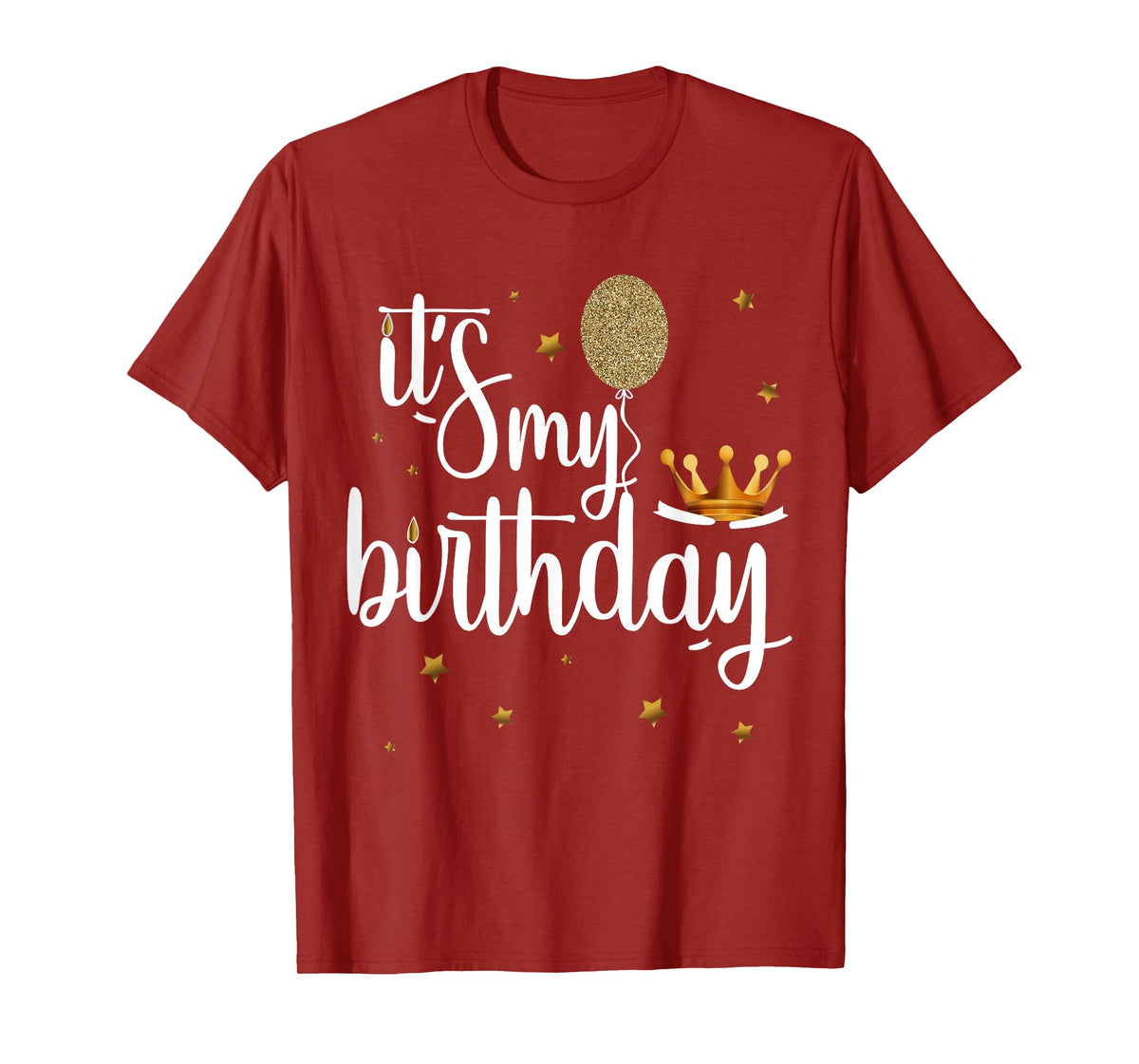 Its My Birthday Shirt Women Girl Kids Funny Crown Balloons T-Shirt