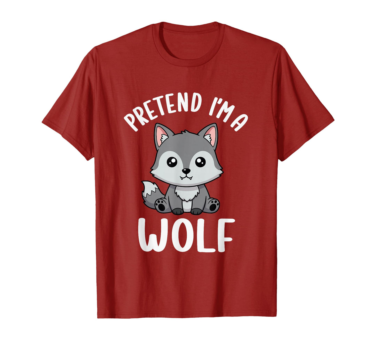 Pretend I'm A Wolf Tee Kids Funny Wolf Halloween Costume T-Shirt