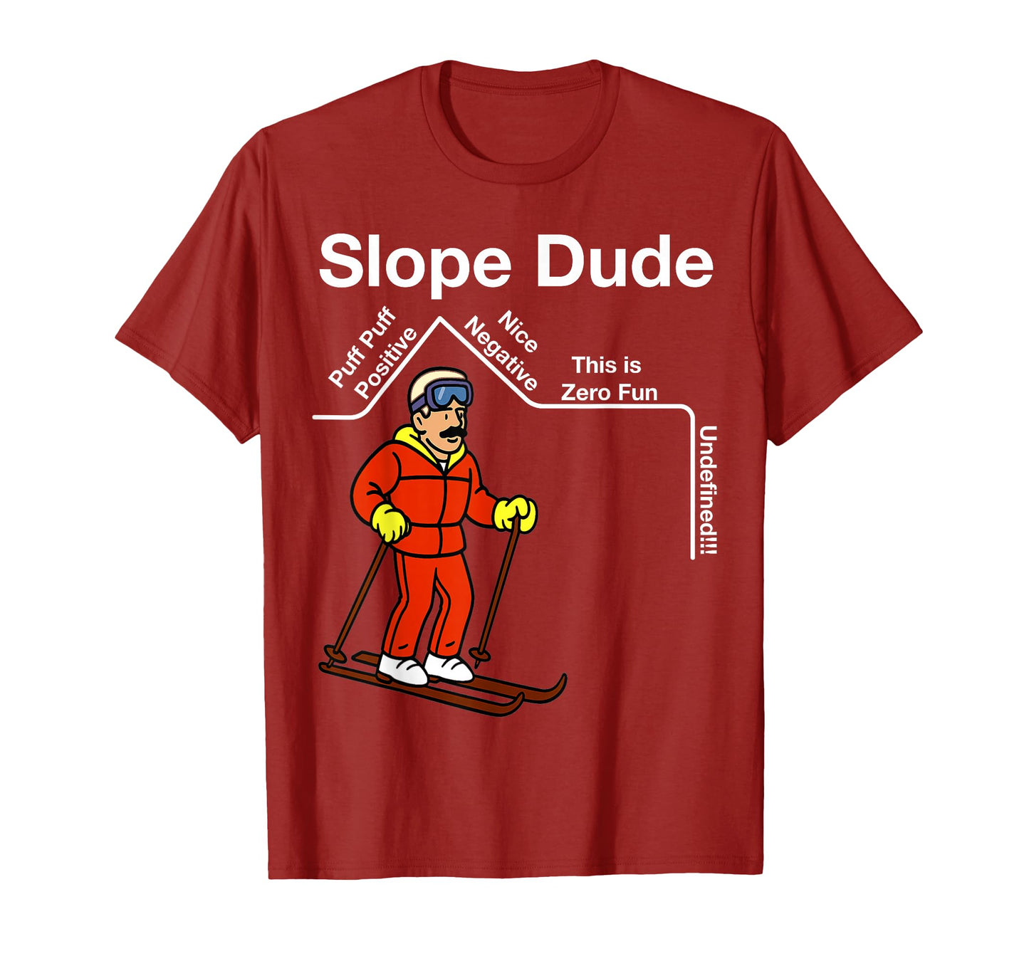 Funny Slope Dude Algebra Geometry Middle School Math Teacher T-Shirt