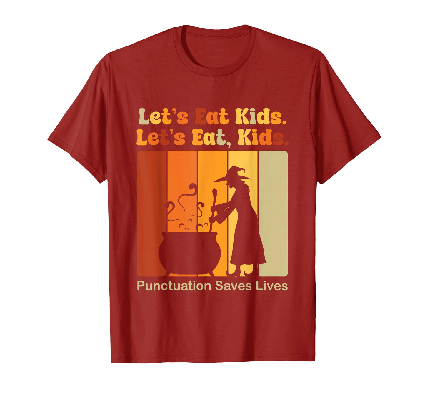 Funny Let's Eat Kids Punctuation Saves Lives Grammar Teacher T-Shirt