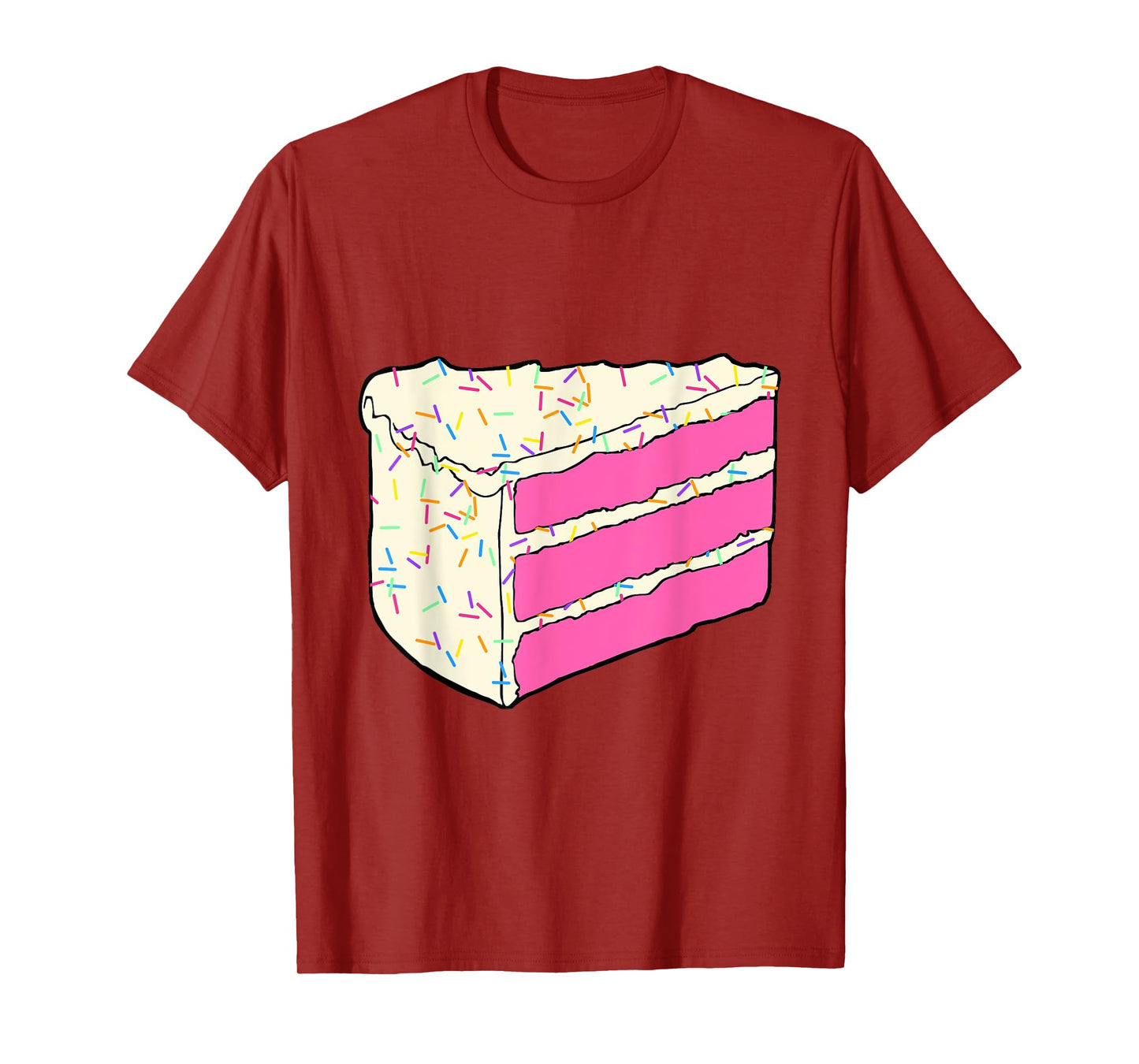 Cute Pink Cake Slice Halloween Costume Food Dress Up Cosplay T-Shirt