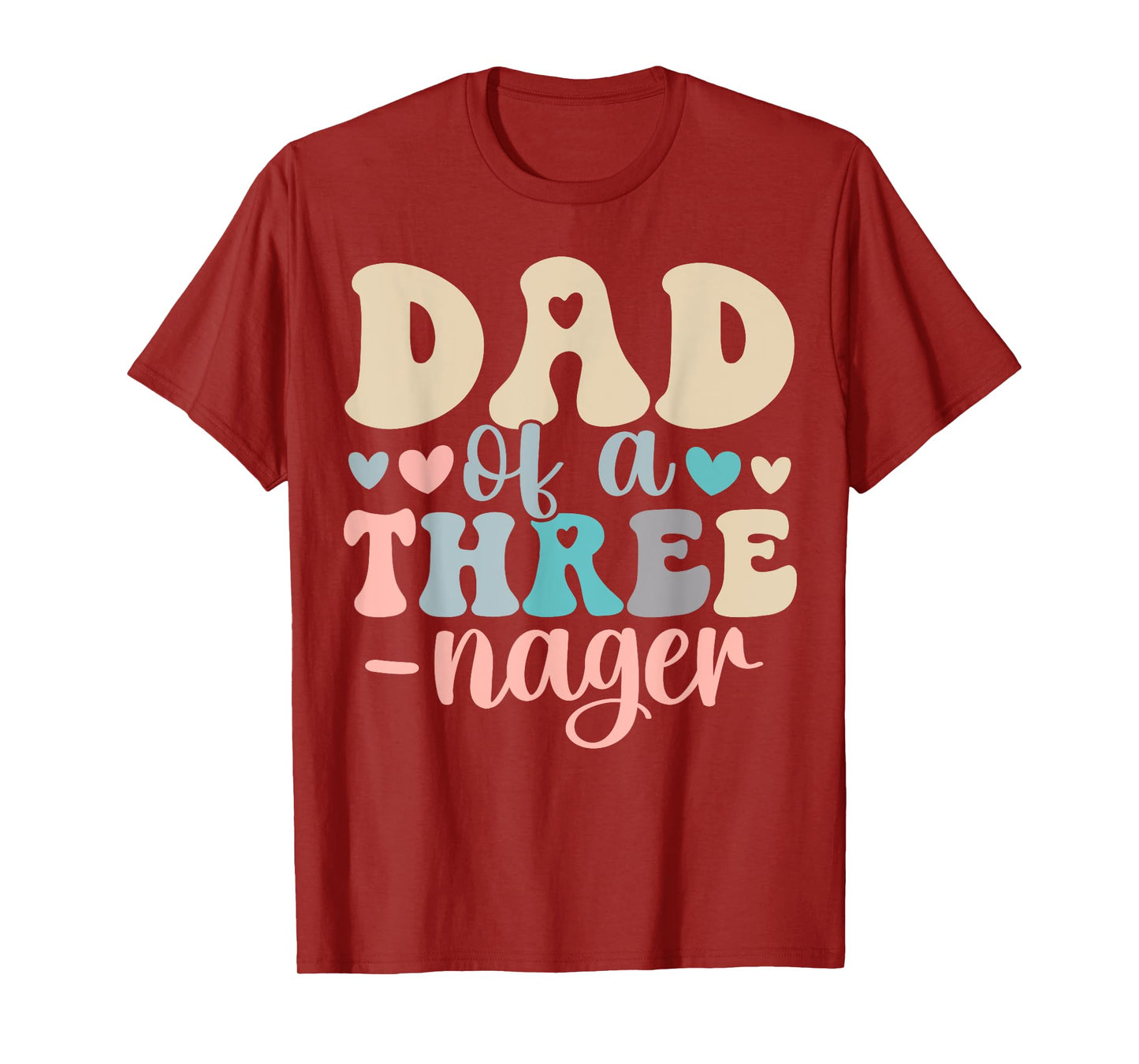 Dad Of A Threenager 3rd Birthday Matching Family Boho T-Shirt