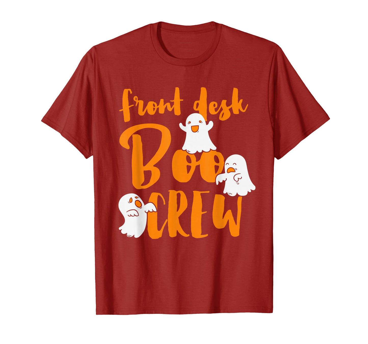Front Desk Boo Crew Halloween Costume Match Receptionist T-Shirt
