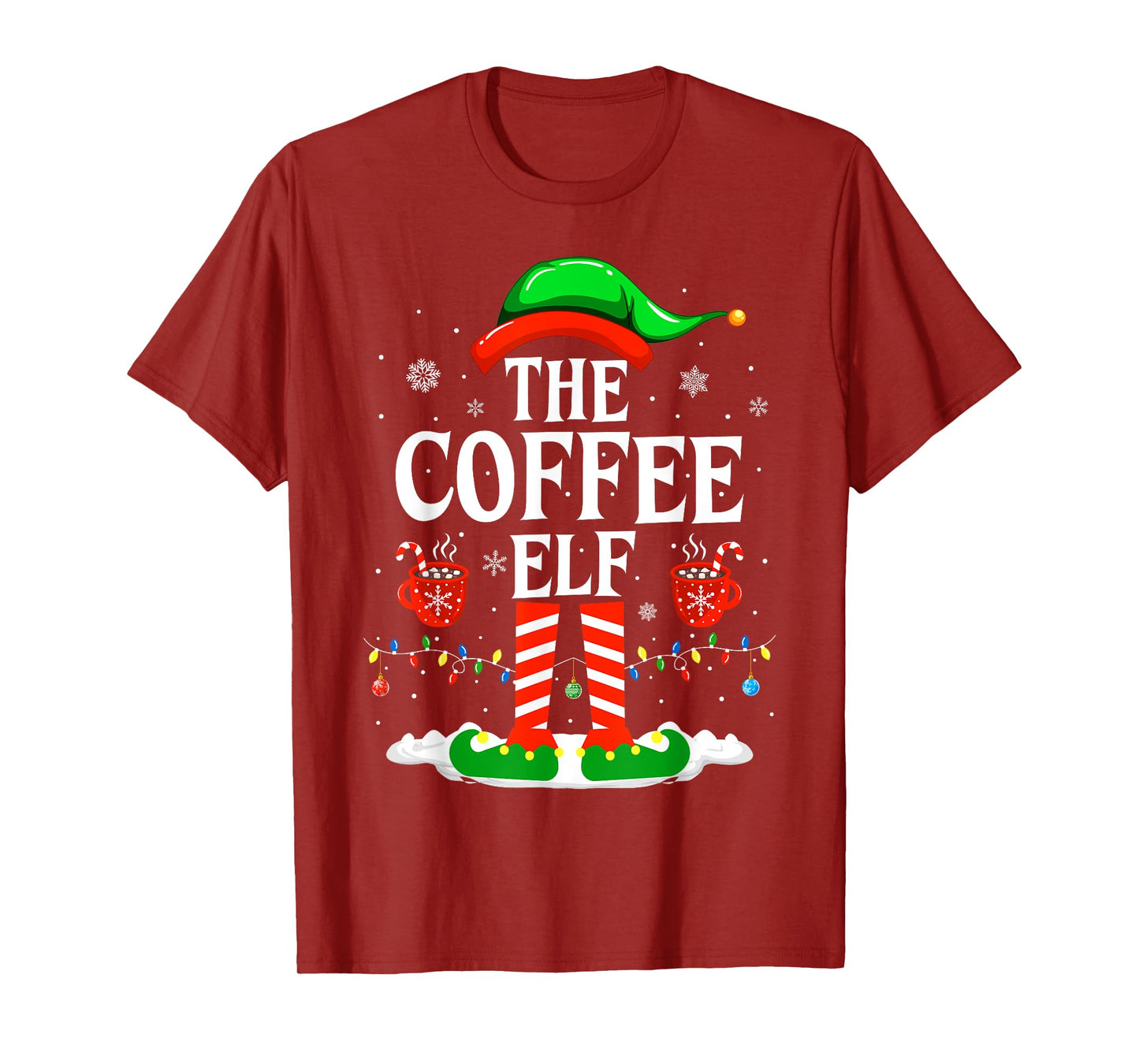 The Coffee Elf Funny Family Matching Christmas Coffee T-Shirt
