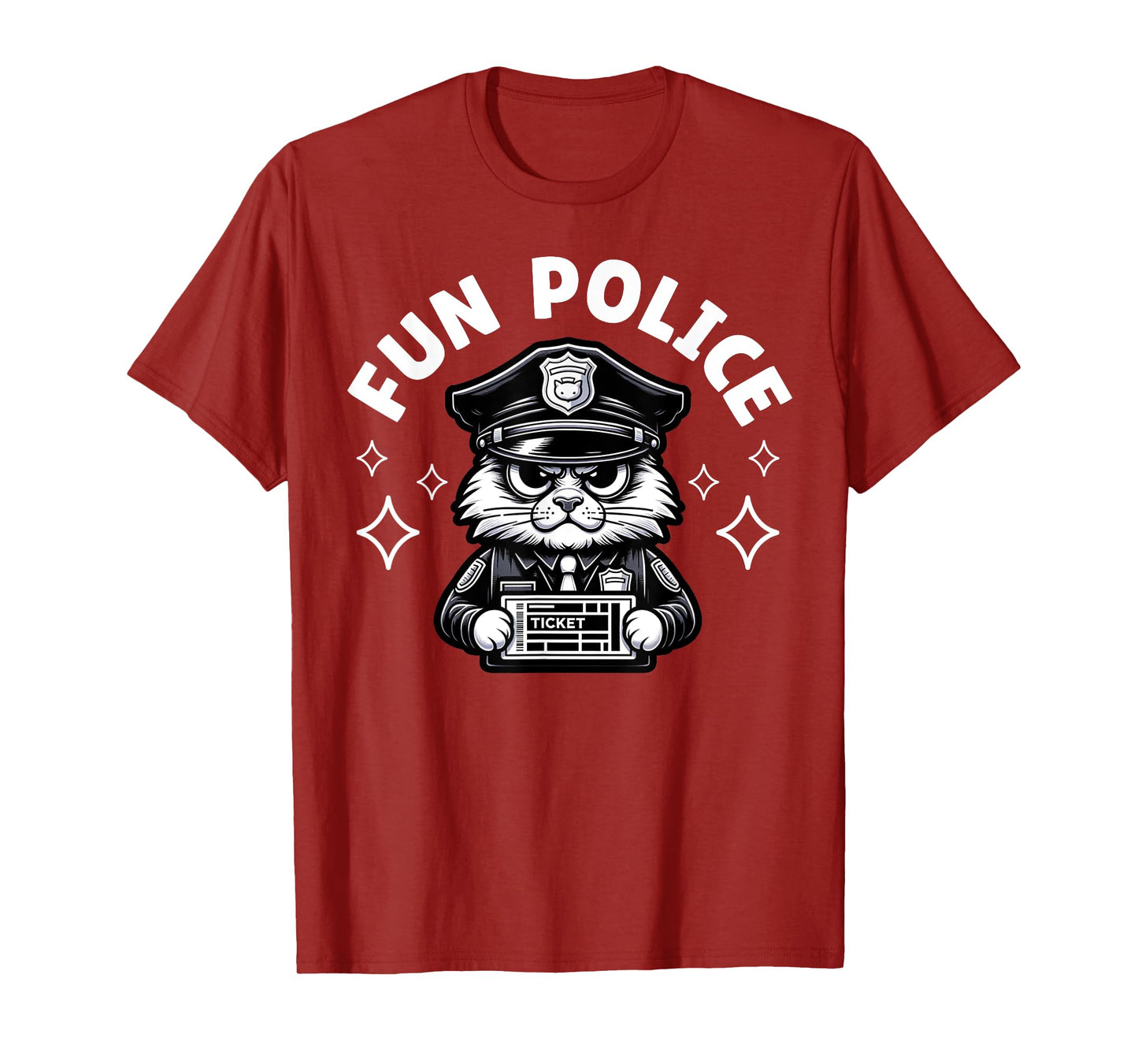 Fun Police Design Funny Gift For Law Enforcement Officer Cop T-Shirt