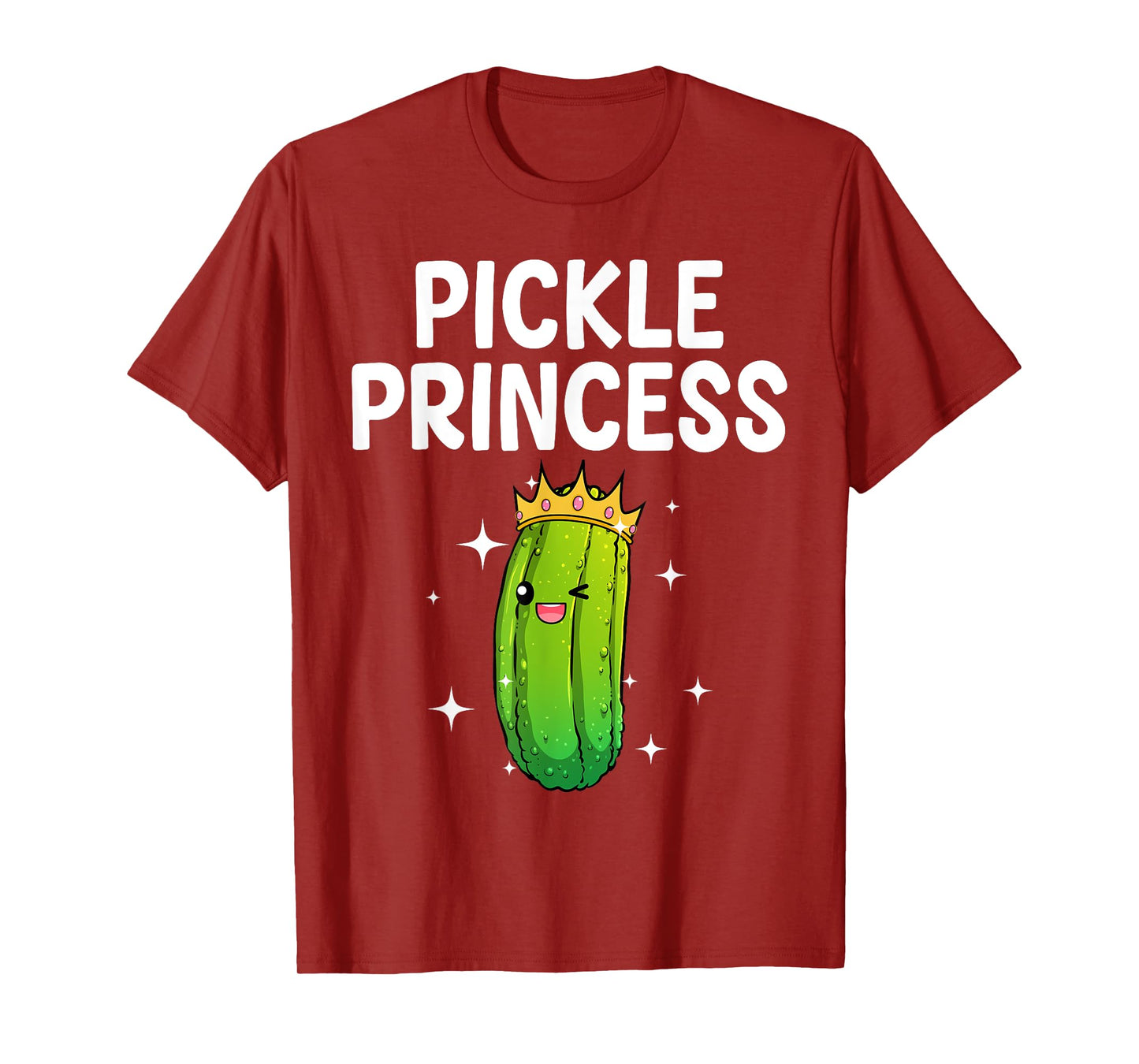 Cool Pickle Princess Art For Women Girls Dill Pickle Novelty T-Shirt