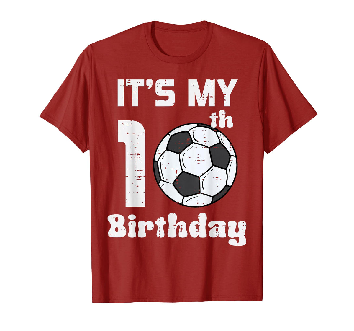 Its My 10th Birthday Soccer 10 Years Old Bday Football Boys T-Shirt
