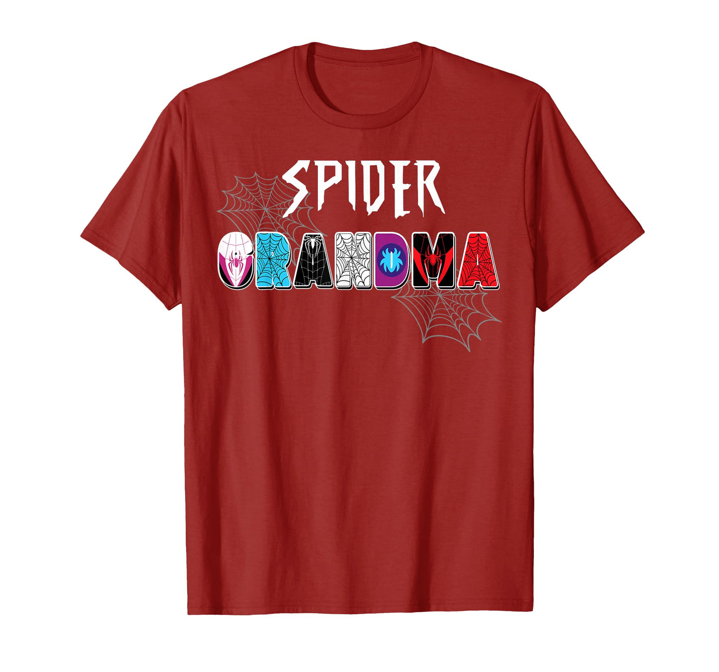 Women Spider Grandma Matching Family Birthday Party T-Shirt