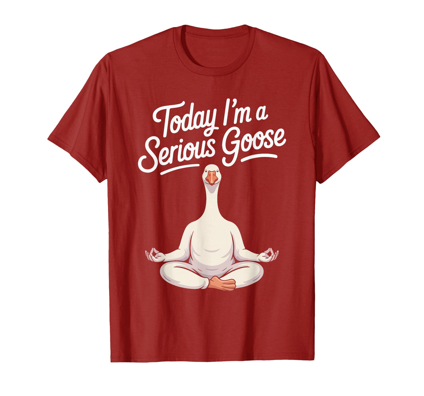 Today I'm A Serious Goose Funny Yoga Goose T-Shirt