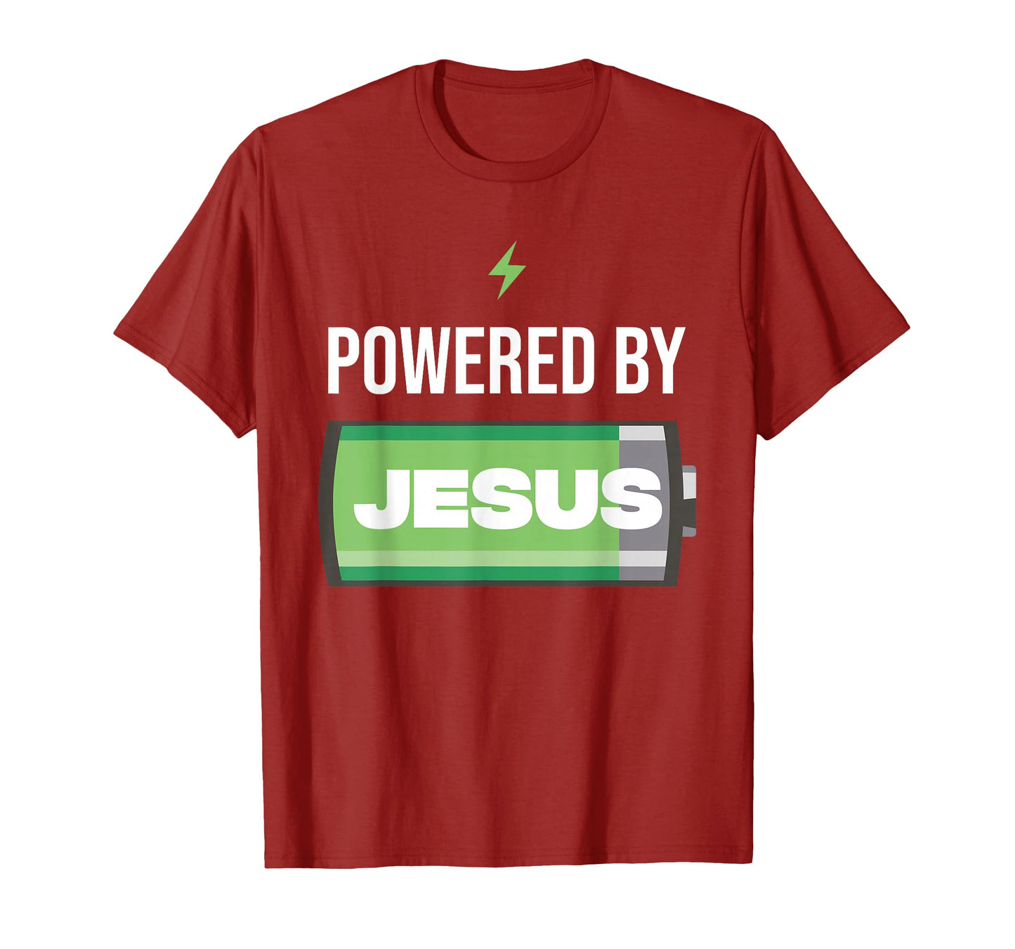 Powered by Jesus Inspirational Design T-Shirt