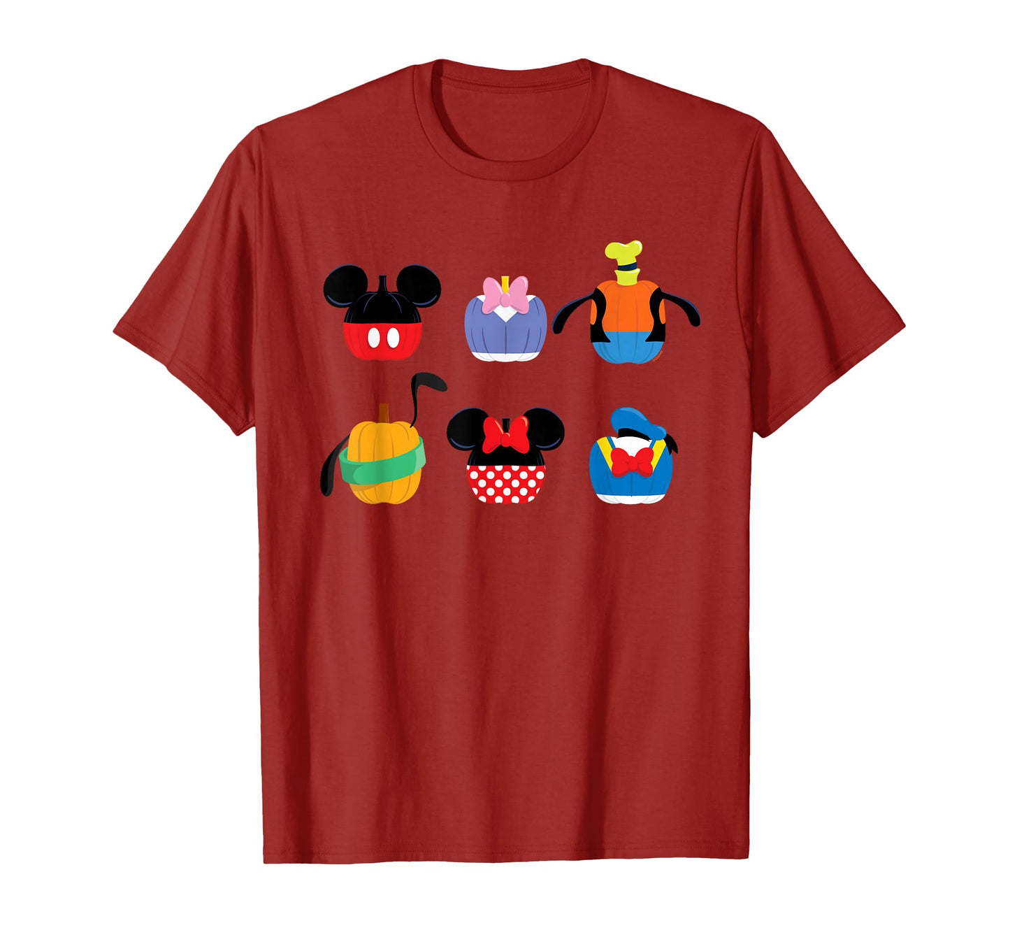Disney Mickey Mouse and Friends Halloween Pumpkin Grid T-Shirt
