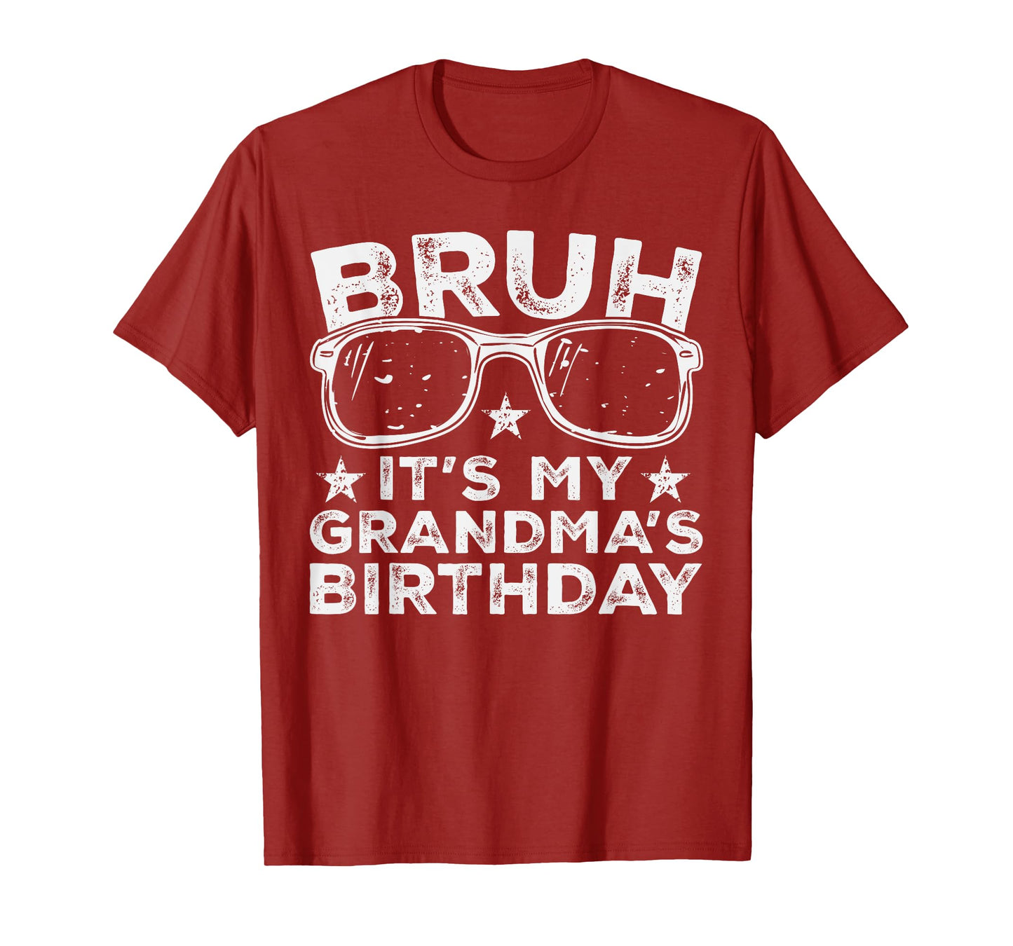 Bruh It's My Grandma's Birthday Funny Sunglasses Bday Kids T-Shirt