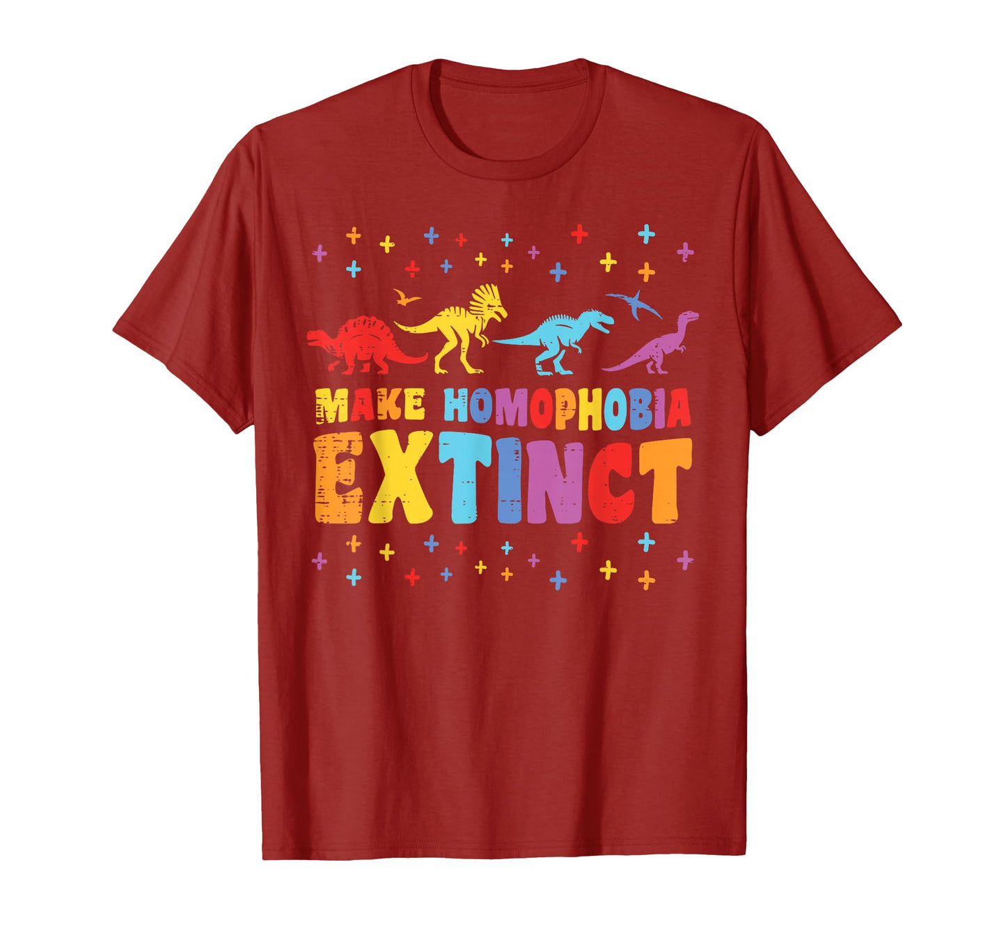 Gay Pride Month Dinosaurs Extinct LGBTQ Ally Rainbow Kids T-Shirt