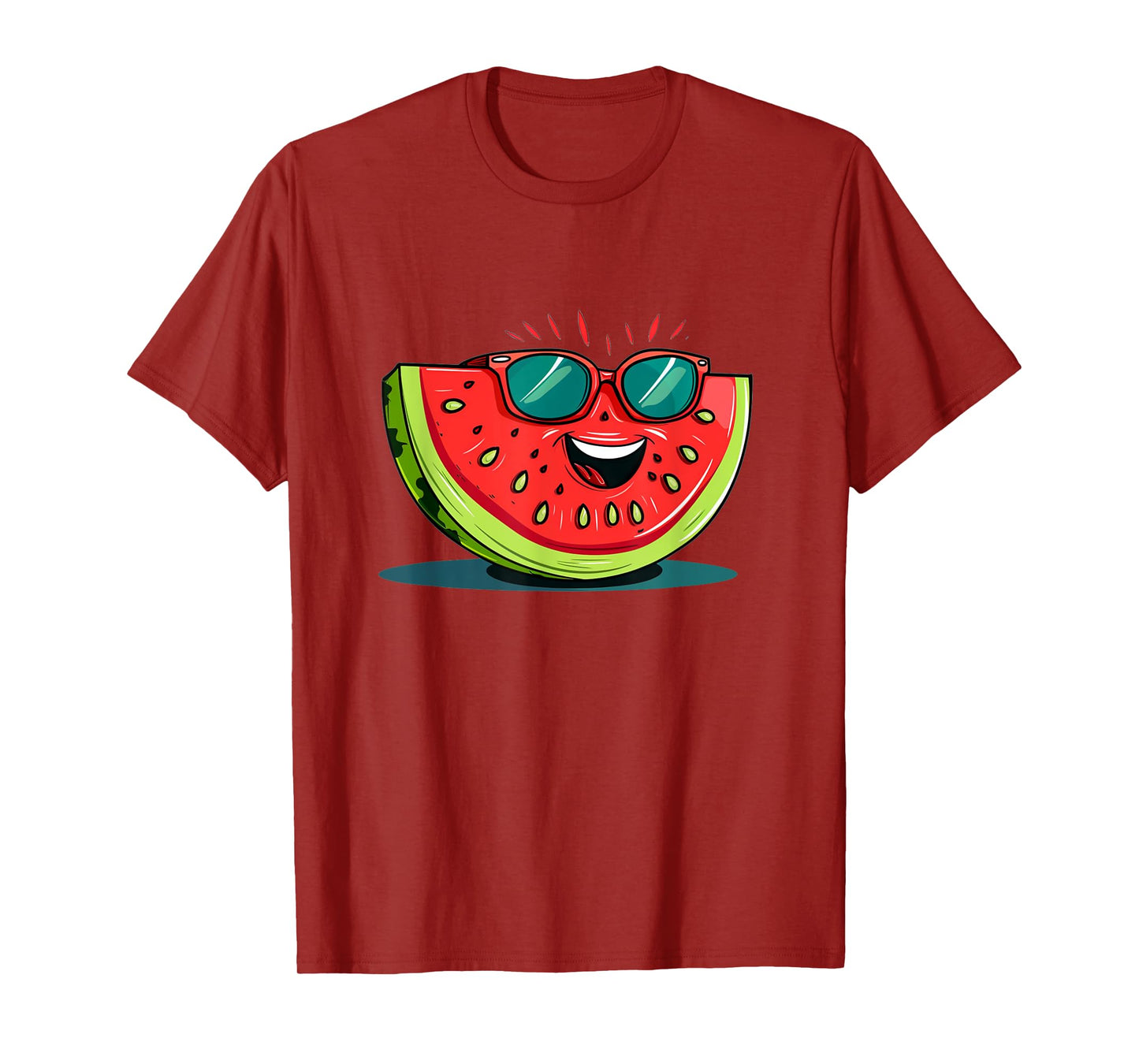 Awesome Watermelon Face with Sunglasses for Summer Fruits T-Shirt for Men Women Girls Kids