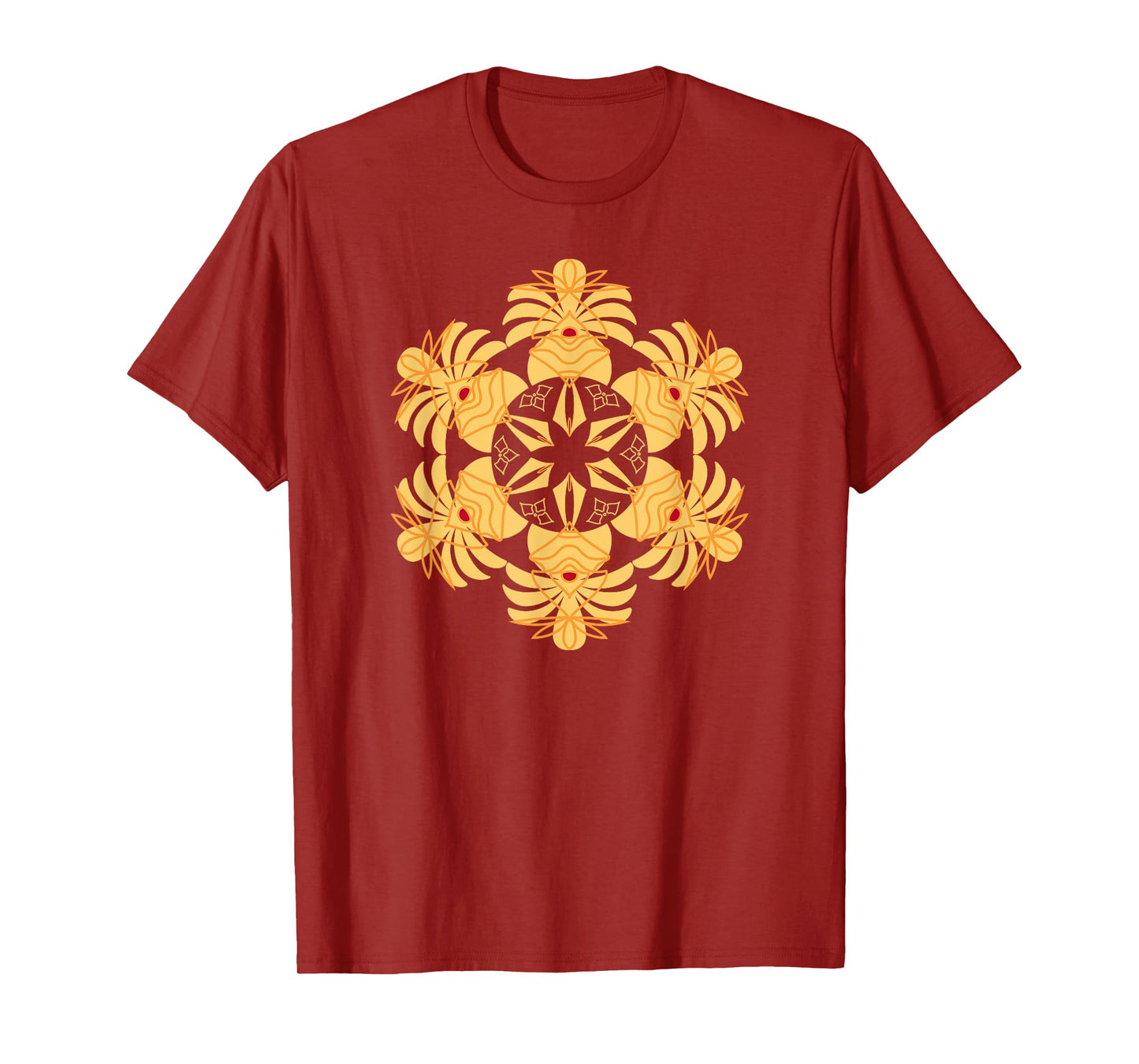 Circular Lotus Mandala Art Sacred Geometry Yoga Meditation T-Shirt