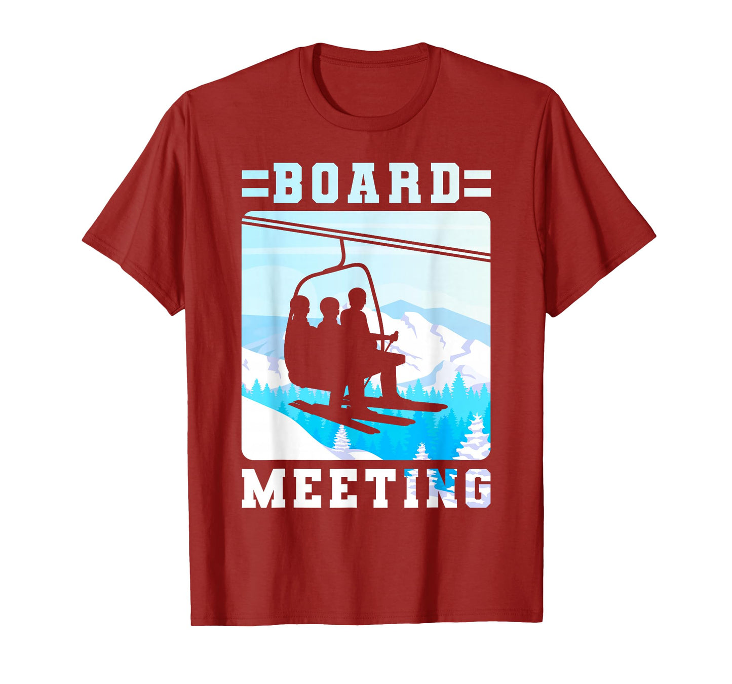 Snowboard Board Meeting Ski Lift Skier Winter Sports T-Shirt
