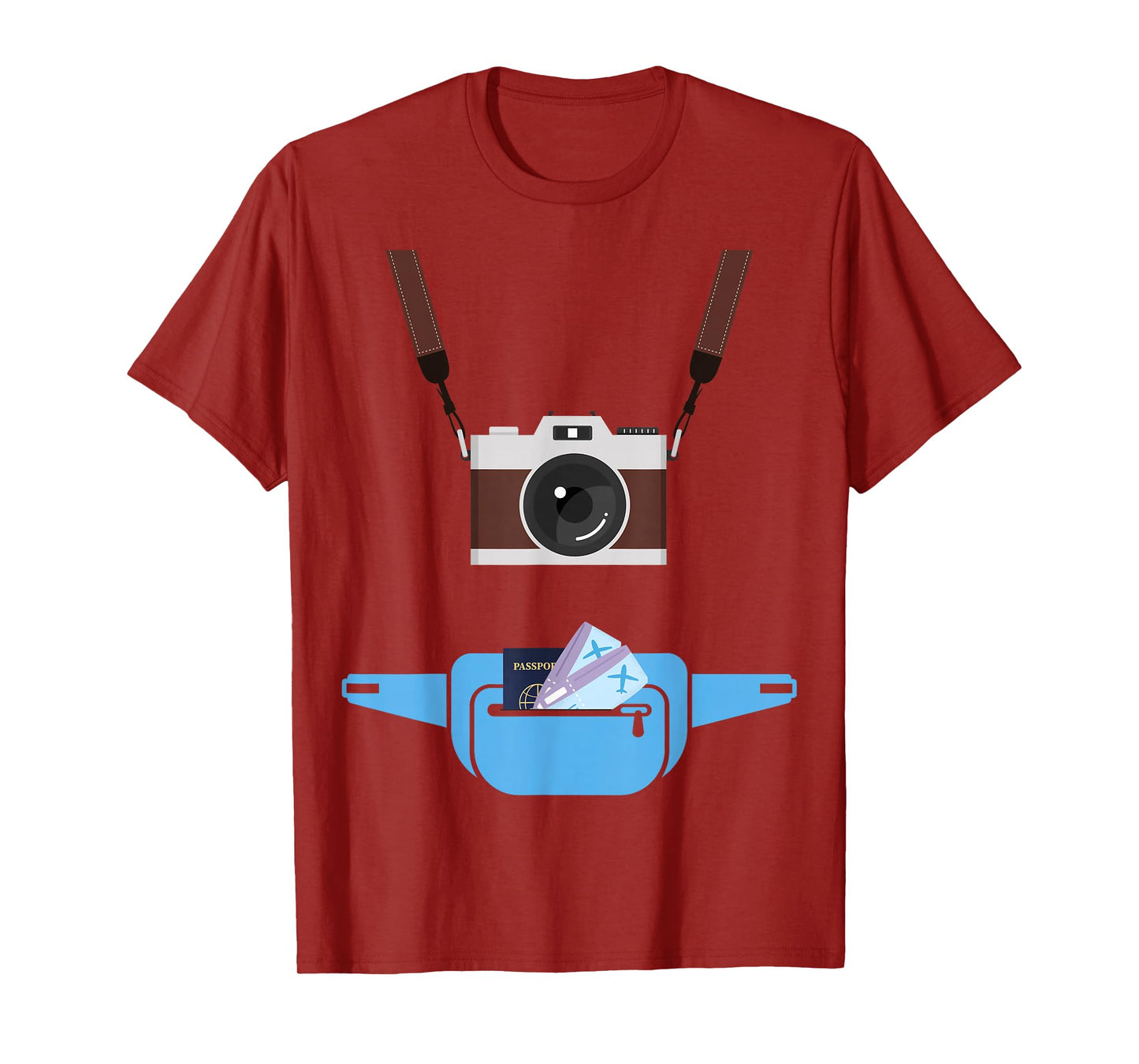 Tourist Spirit Day Camera Passport Fanny-pack T-Shirt