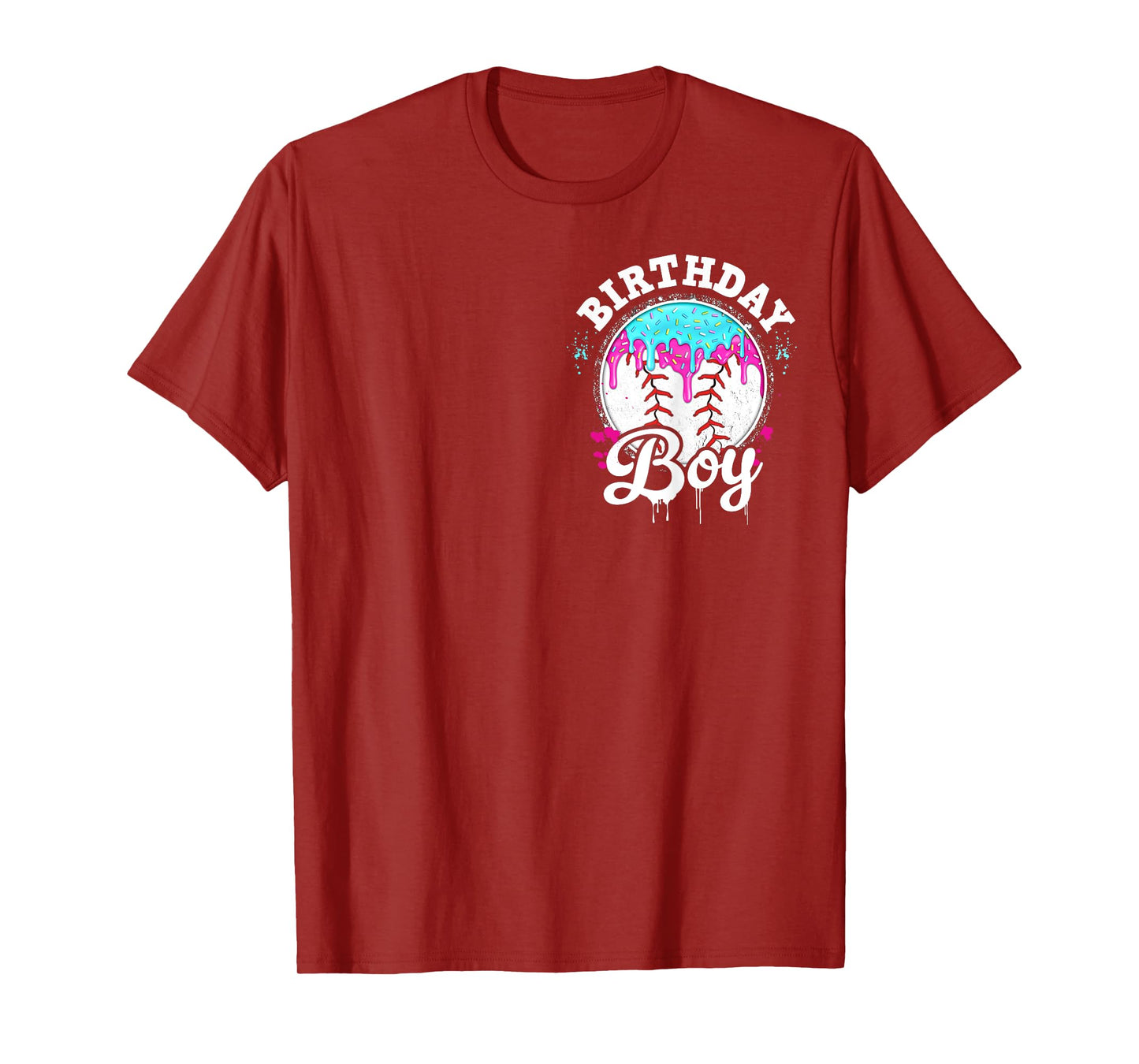 Baseball 5 Year Old Ice Cream Drip 5th Birthday Boy Number 5 T-Shirt