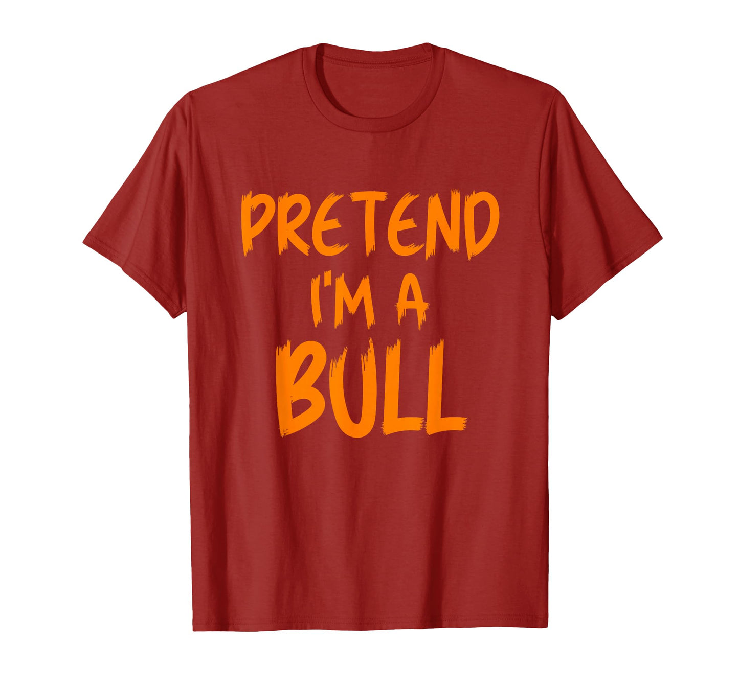 Halloween Pretend I'm A Bull Costume Funny Lazy Adult Kids T-Shirt