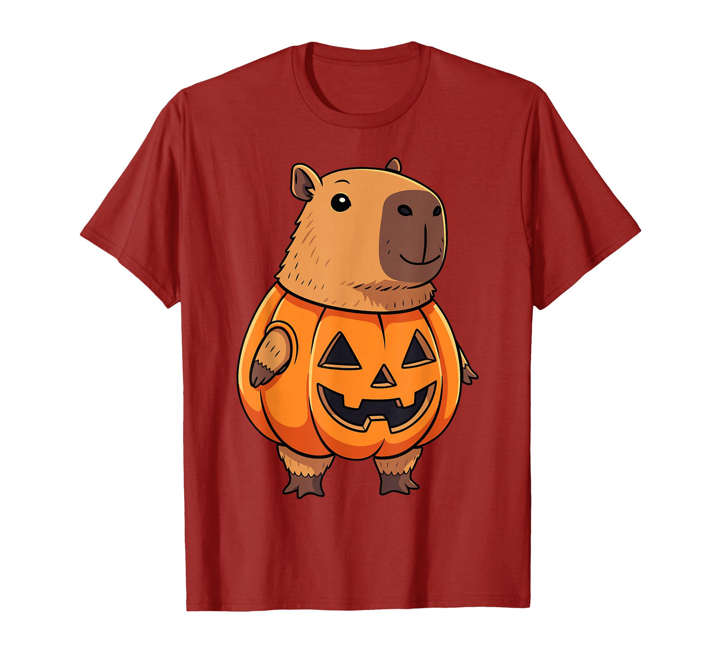 Halloween Capybara Funny Pumpkin Costume T-Shirt