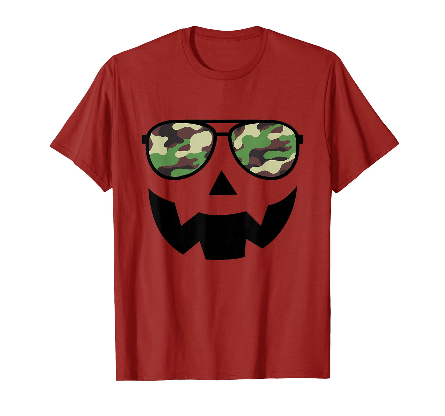 Camo Halloween Pumpkin Sunglasses Funny Boys Camo Halloween T-Shirt