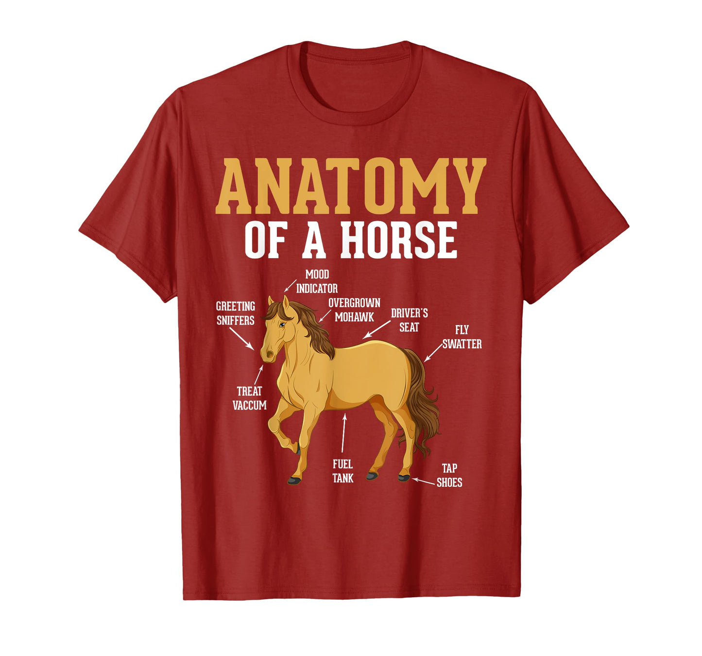 Anatomy of A Horse Funny Equestrian Neigh Horse Lovers T-Shirt
