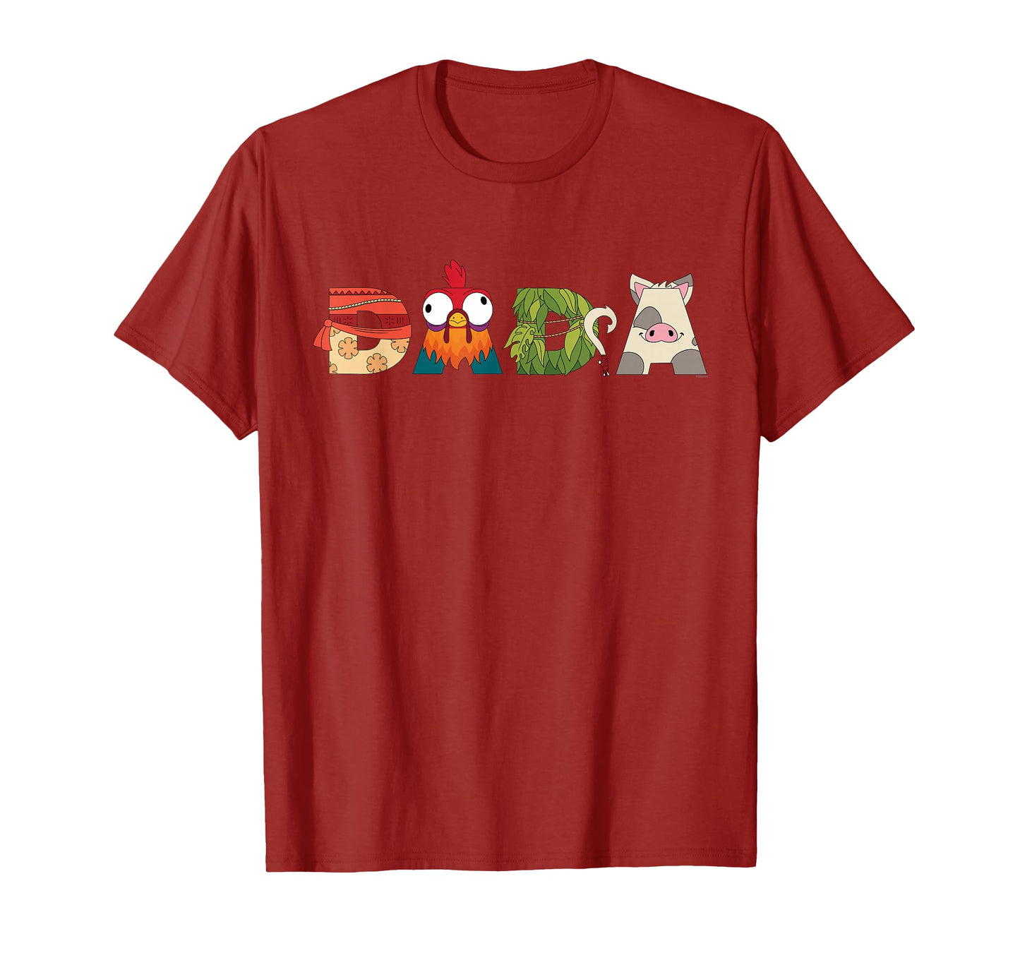 Disney Moana Letters "Dada" Father's Day Birthday Gift T-Shirt