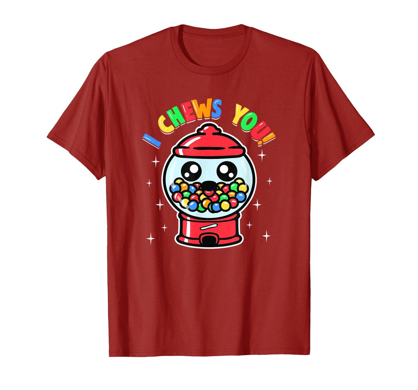 Boys Girls Toddlers Cute I Chews You Bubblegum Machine T-Shirt