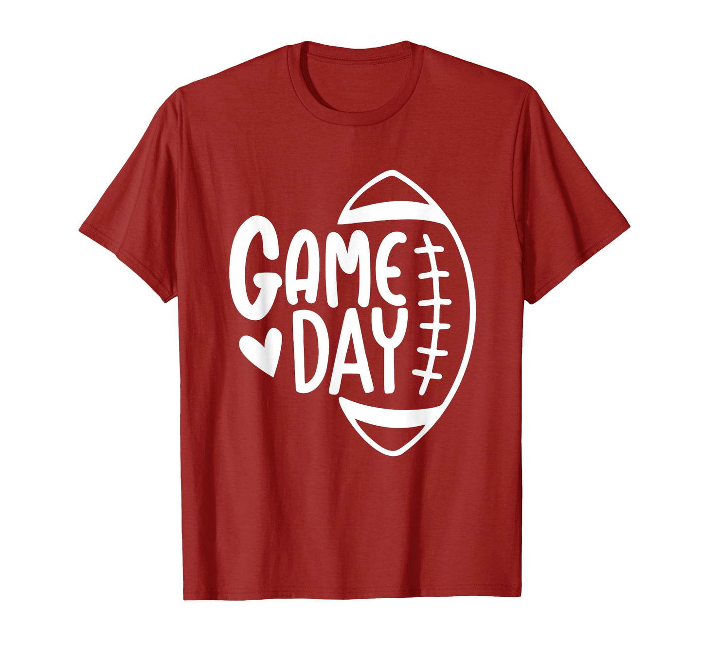 Game Day Football Heart American Football, Player Women Men T-Shirt