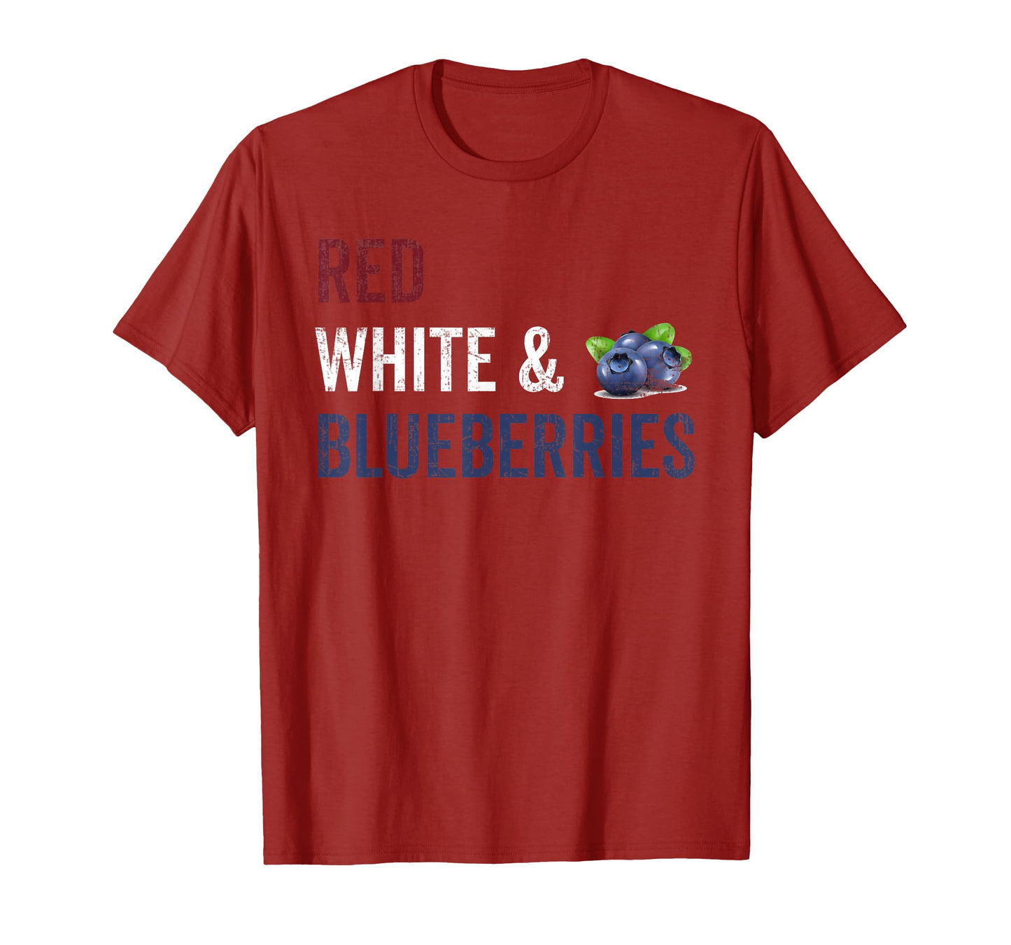 Vintage Funny Red, White and Blueberries Patriot T-Shirt