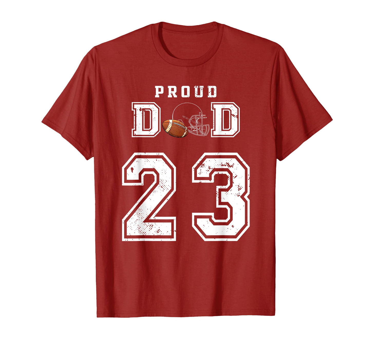 Custom Proud Football Dad Number 23 Personalized For Men T-Shirt