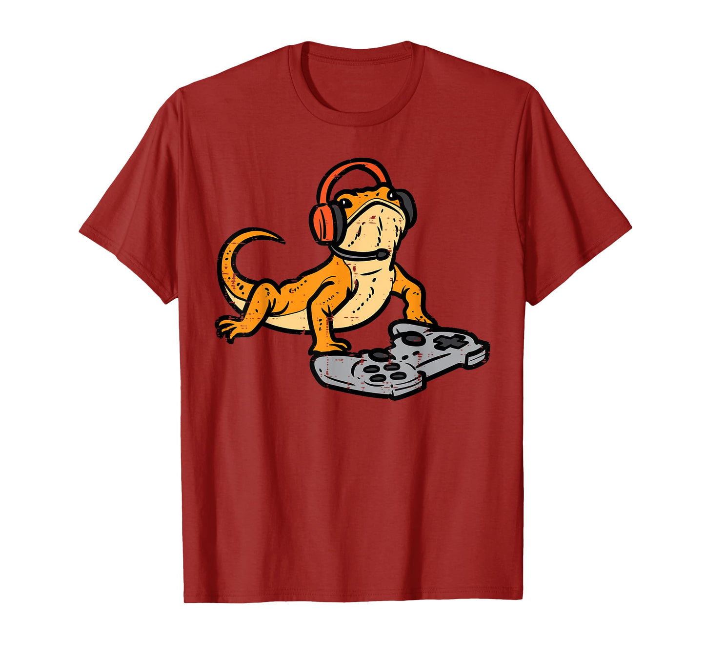 Bearded Dragon Video Gaming Funny Gamer Animal Men Boys Kids T-Shirt