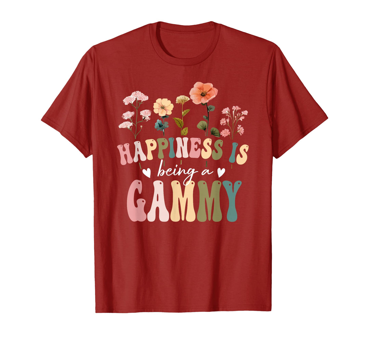 Happiness is Being a Gammy Floral Design Gammy Mother's Day T-Shirt