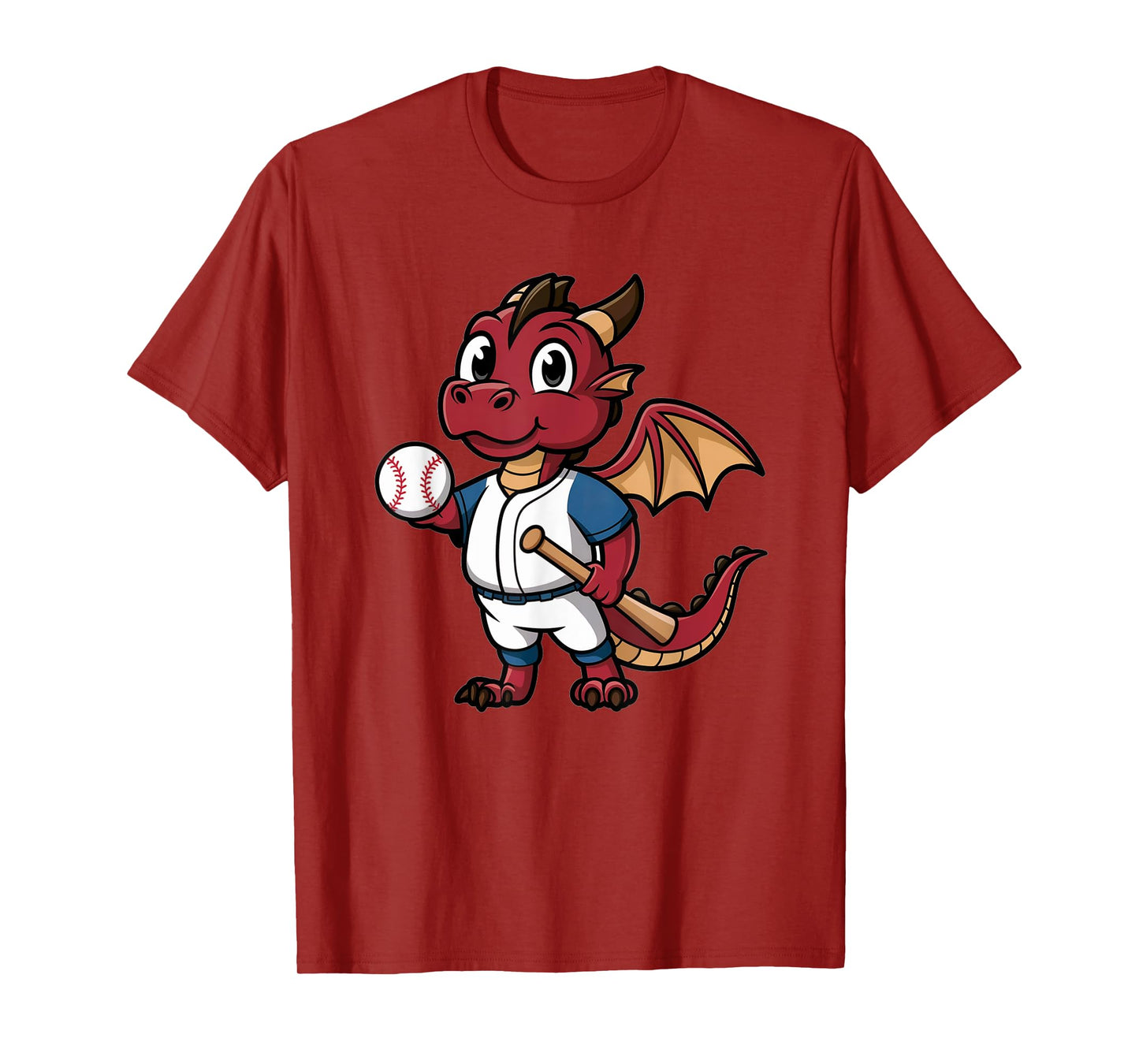 Dragon Baseball Player Fantasy World Design T-Shirt