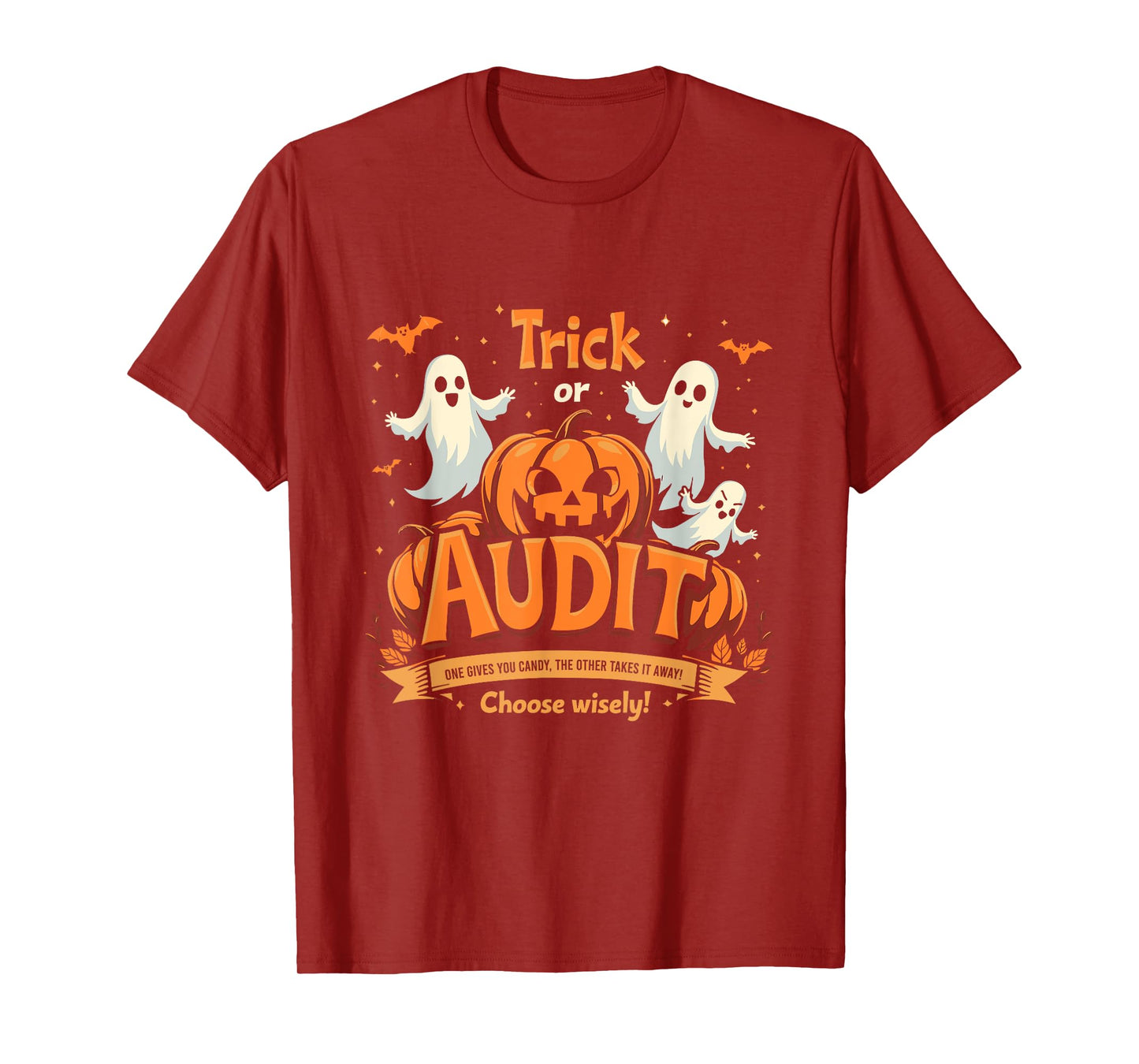 Trick or Audit Funny Halloween Accounting for Accountants T-Shirt