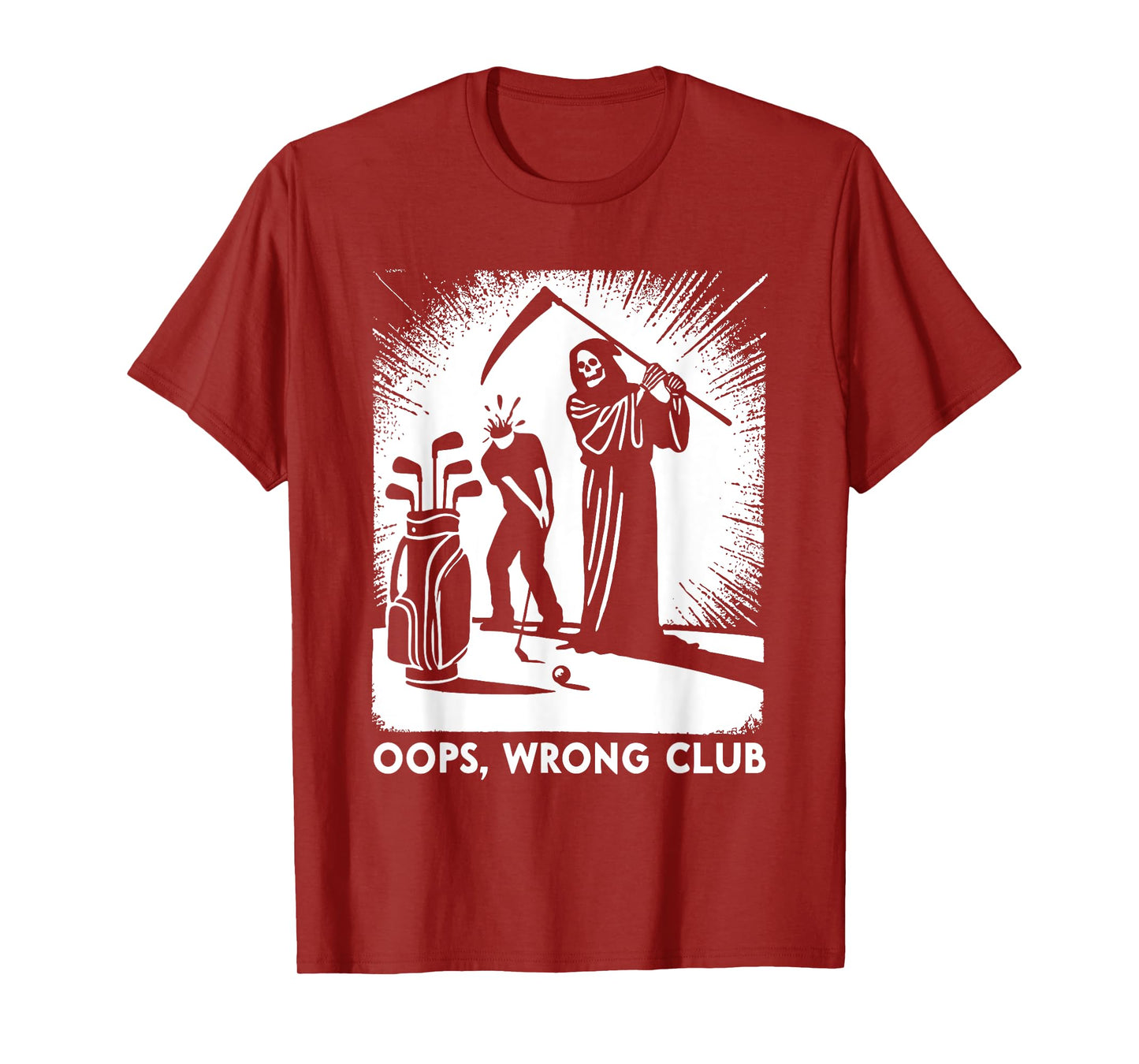 Grim Reaper Golf Wrong Club Halloween Funny Grim Reaper T-Shirt