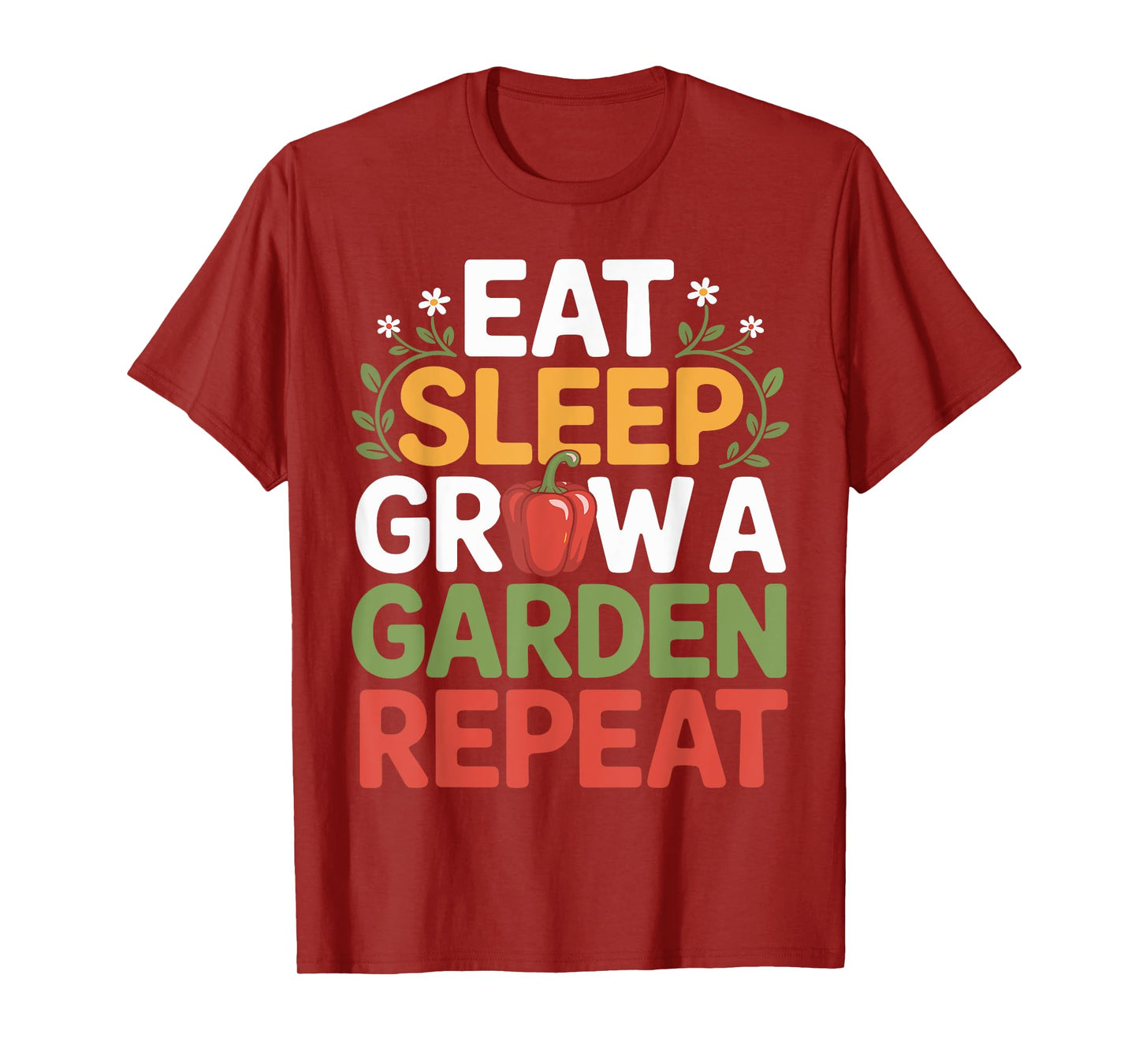 Funny Game Eat Sleep Grow A Garden Repeat Gamer Design T-Shirt