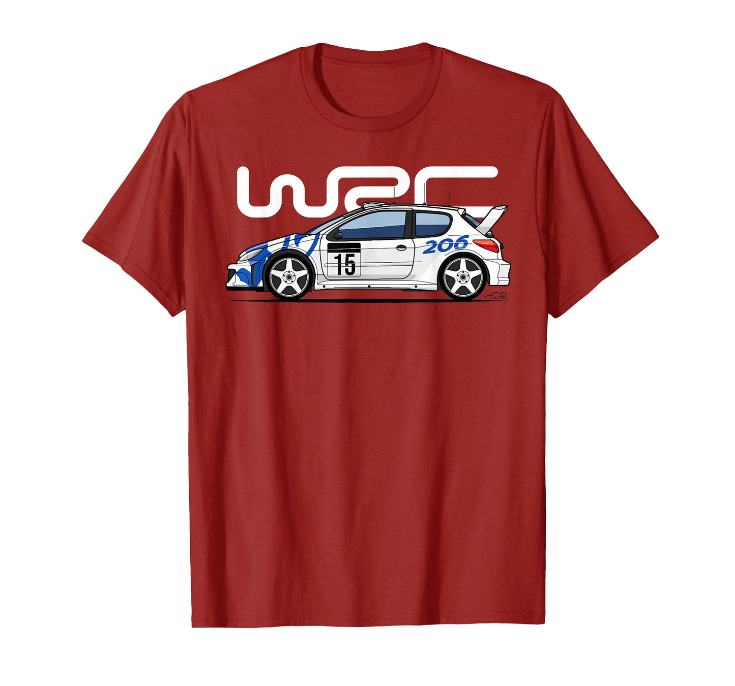 206 WRC World Rally Sports Car T-Shirt