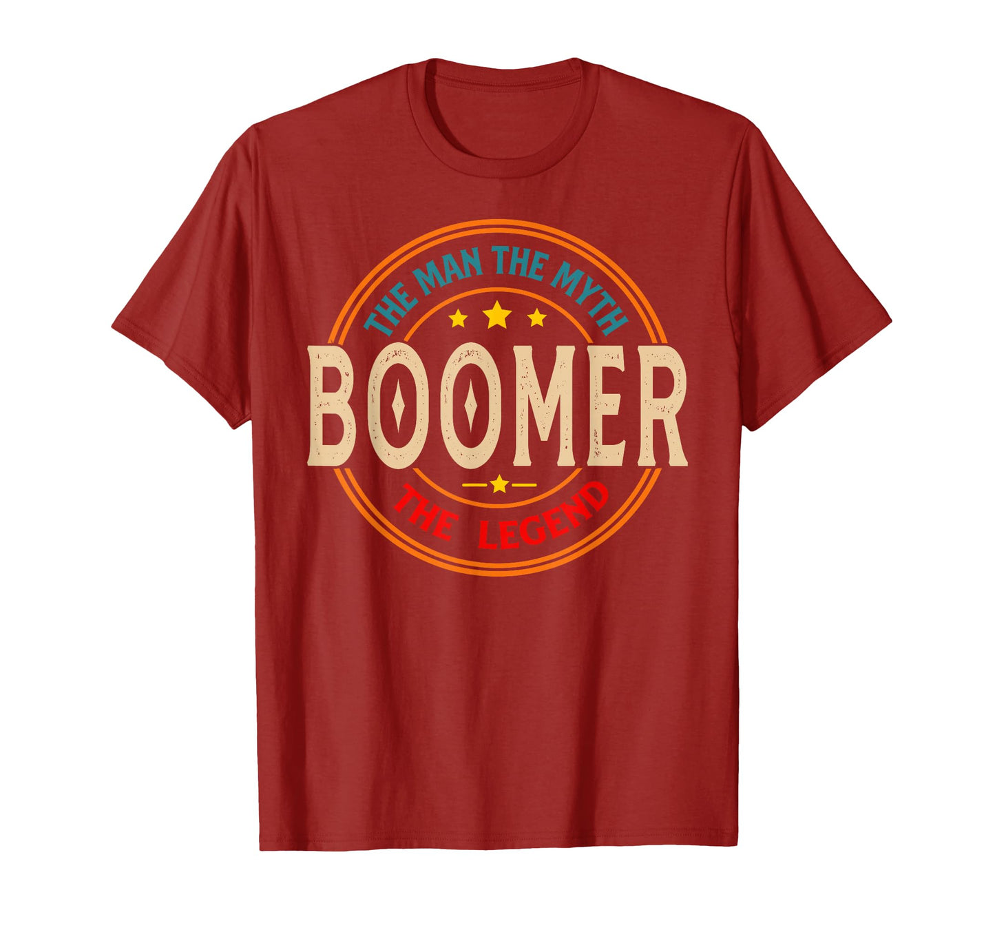 BOOMER The Legend The Man, Funny BOOMER Fathers Day T-Shirt