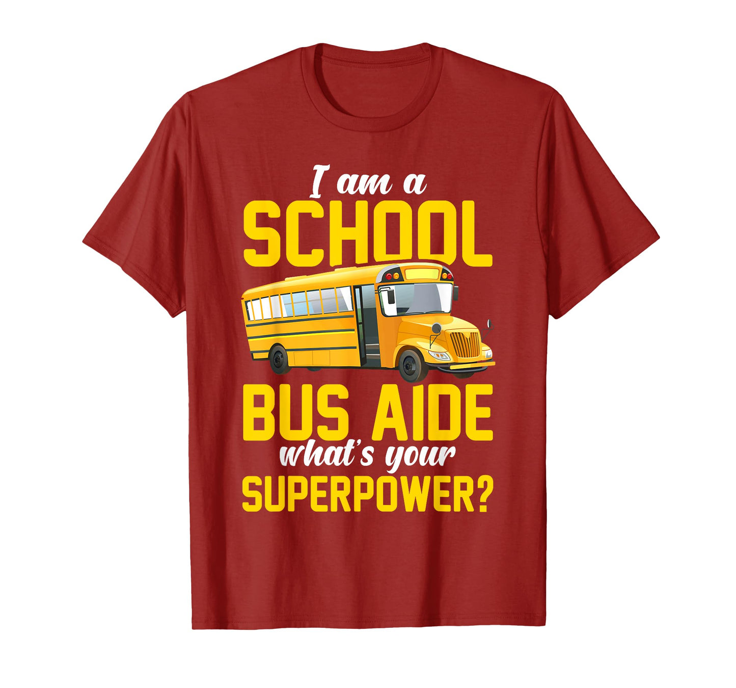 School Bus Aide Funny Back To School Transport Bus Aide T-Shirt