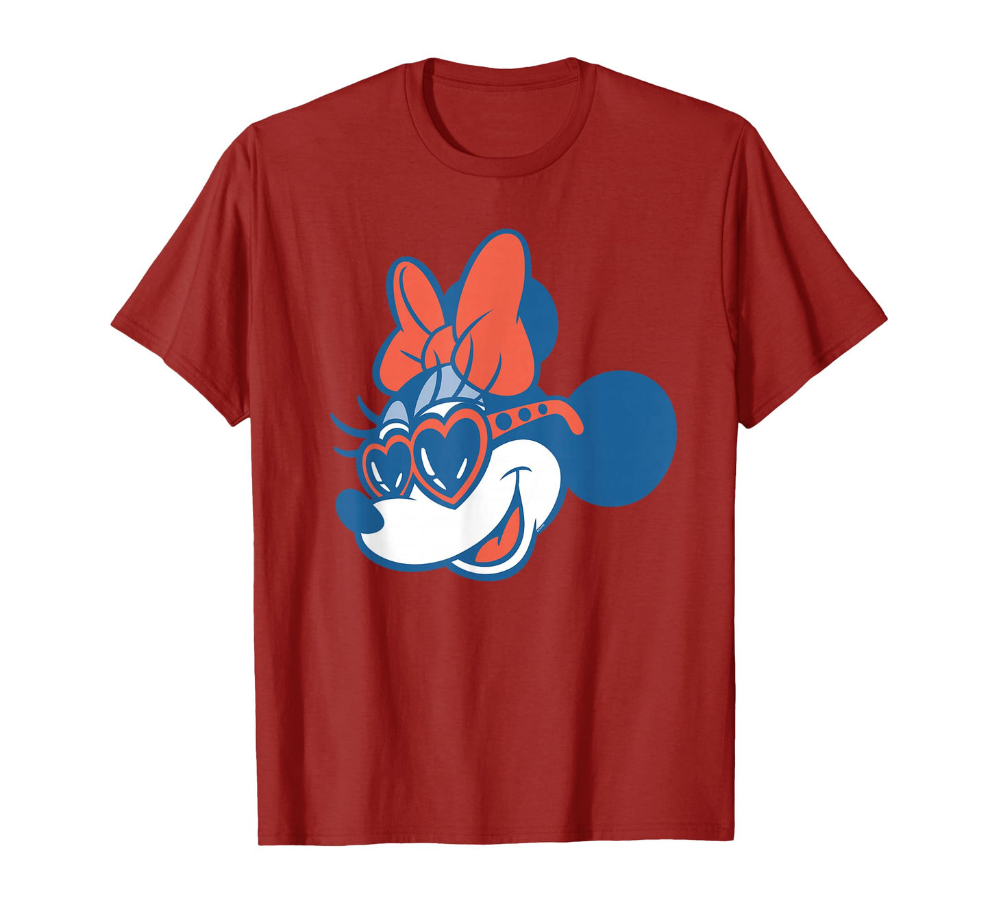 Disney Summer Road Trip Vacation Minnie Mouse Big Face T-Shirt