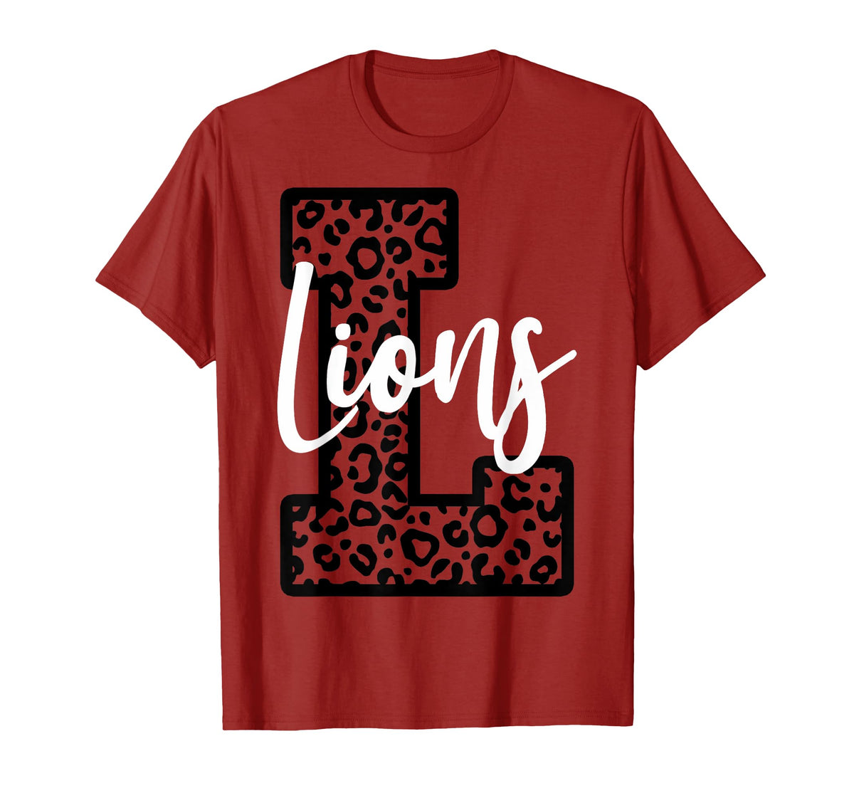 Lions School Spirit Sport Leopard Cheer Fan Game Day T-Shirt