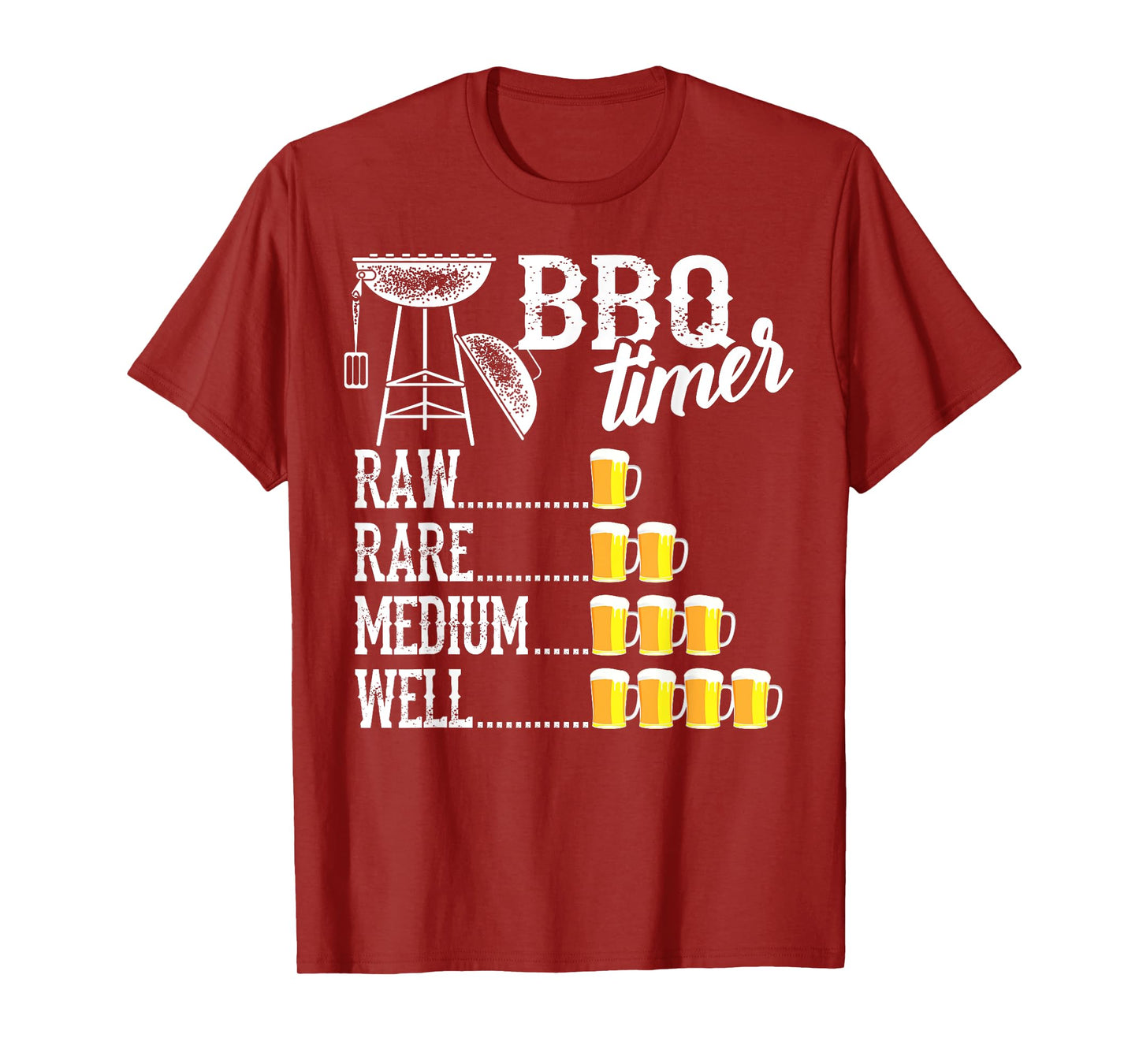 Funny BBQ Art For Men Women Grilling Meat Smoking Barbecue T-Shirt