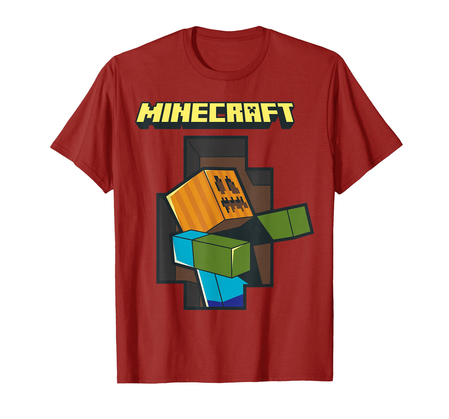 Minecraft Pumpkinhead Zombie Halloween T-Shirt