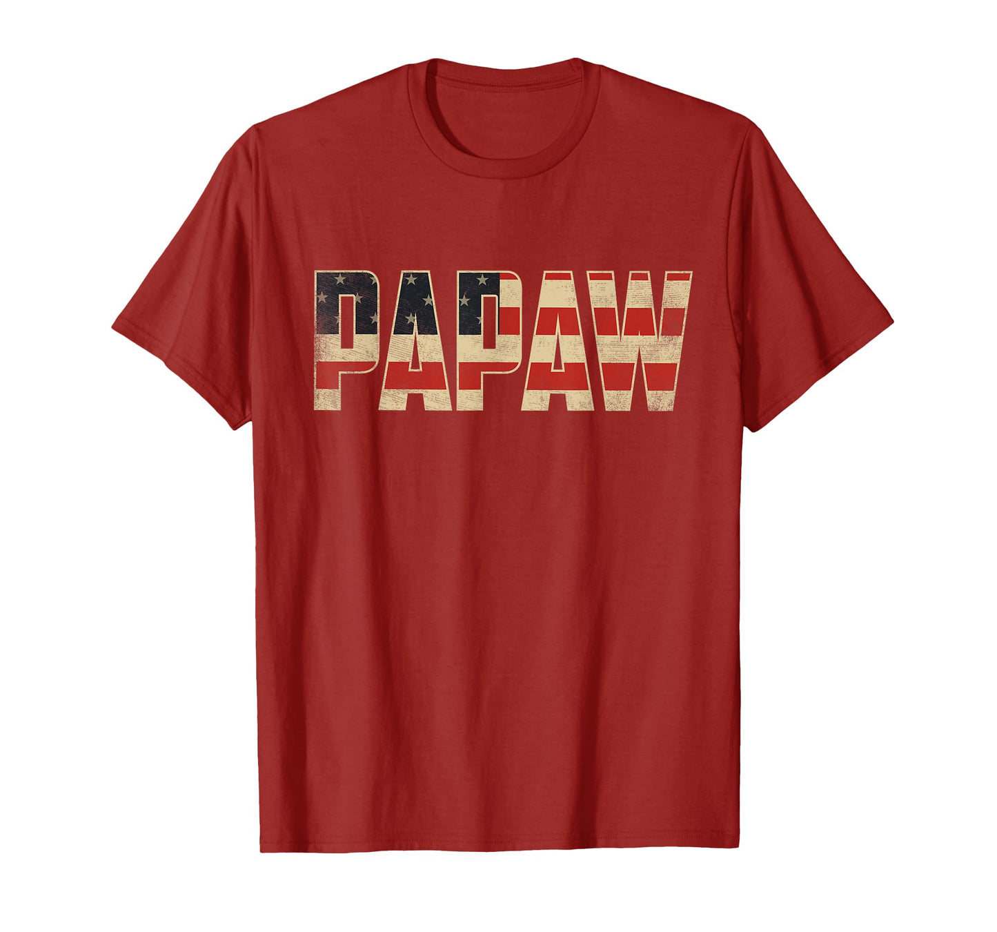 Papaw Bold Patriotic American Flag Father’s Day Papaw T-Shirt