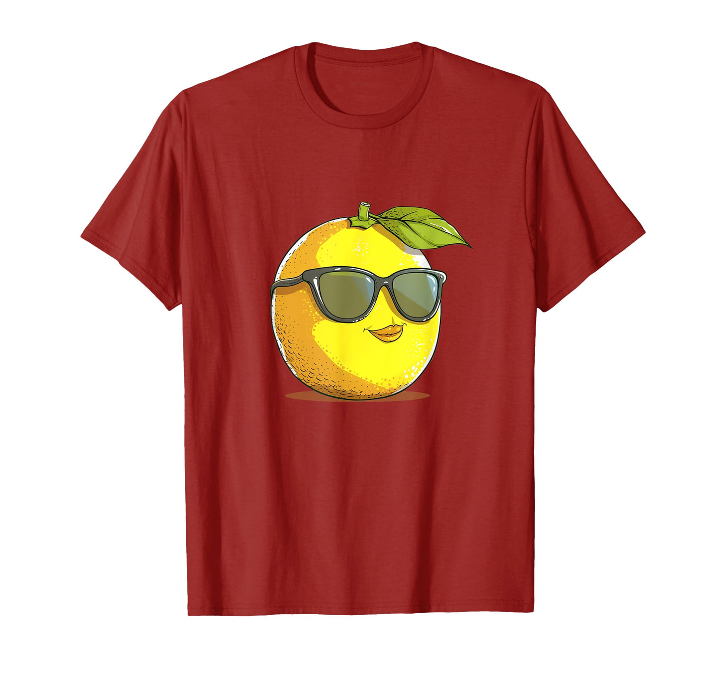 Funny Lemon Face with Sunglasses and Fun for Fruits Lovers T-Shirt