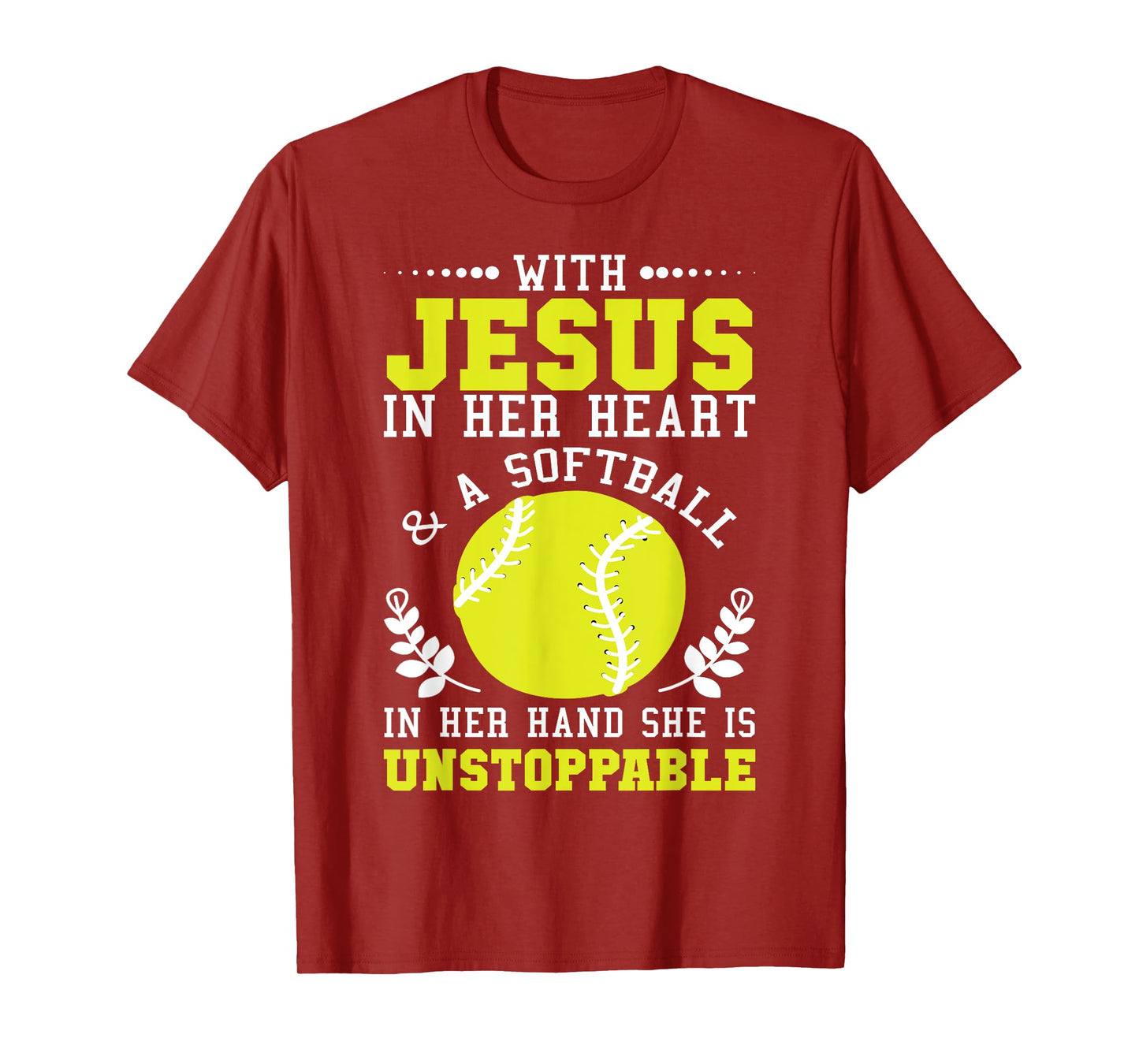 Christian Softball T-Shirt Religious Baseball Gift T-Shirt